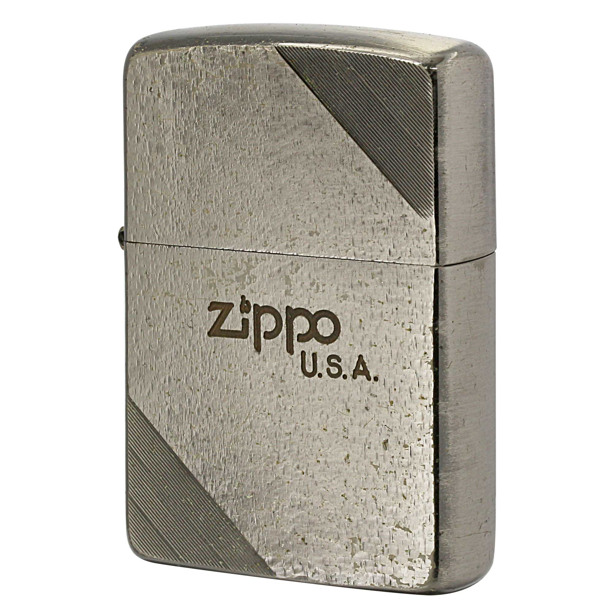 絶版/ヴィンテージ Zippo ジッポー 中古 1989年製造 ハンマートーン ZIPPOロゴ  [B]使用感ありやや傷汚れあり