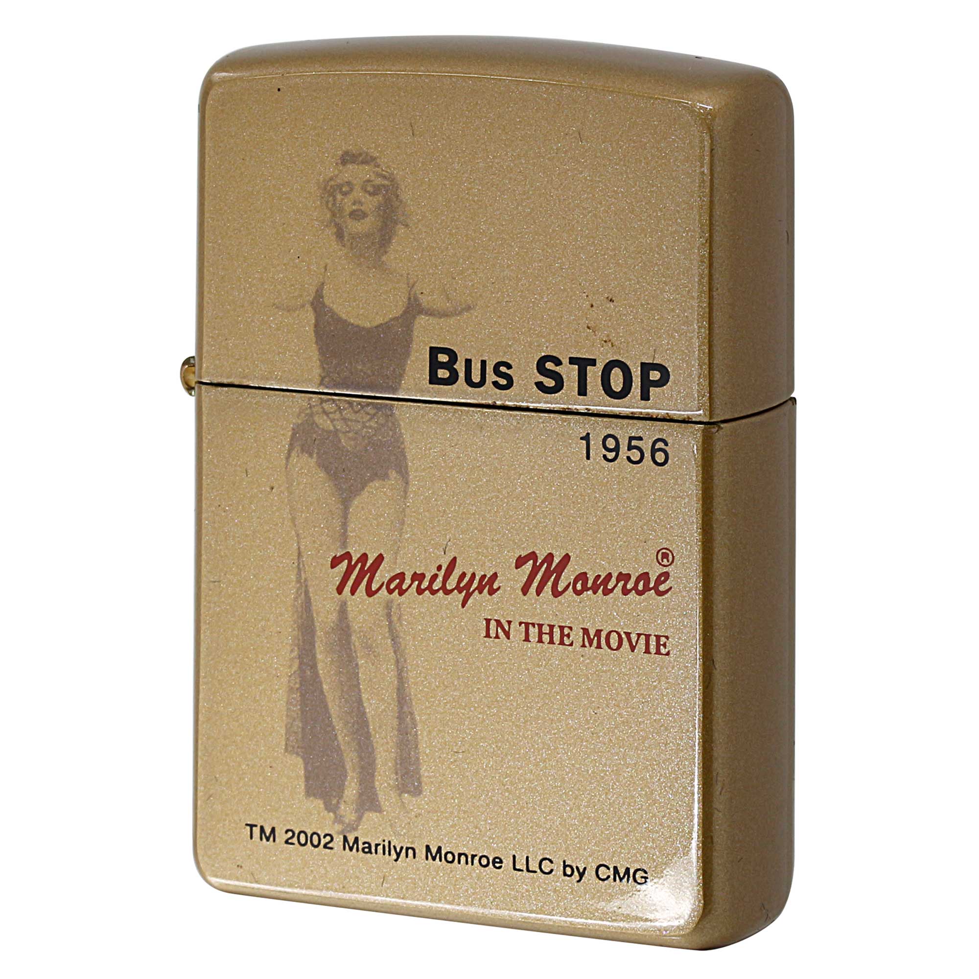 絶版/ヴィンテージ Zippo ジッポー 中古 2002年製造 マリリン・モンロー Bus STOP  [B]使用感ありやや傷汚れあり