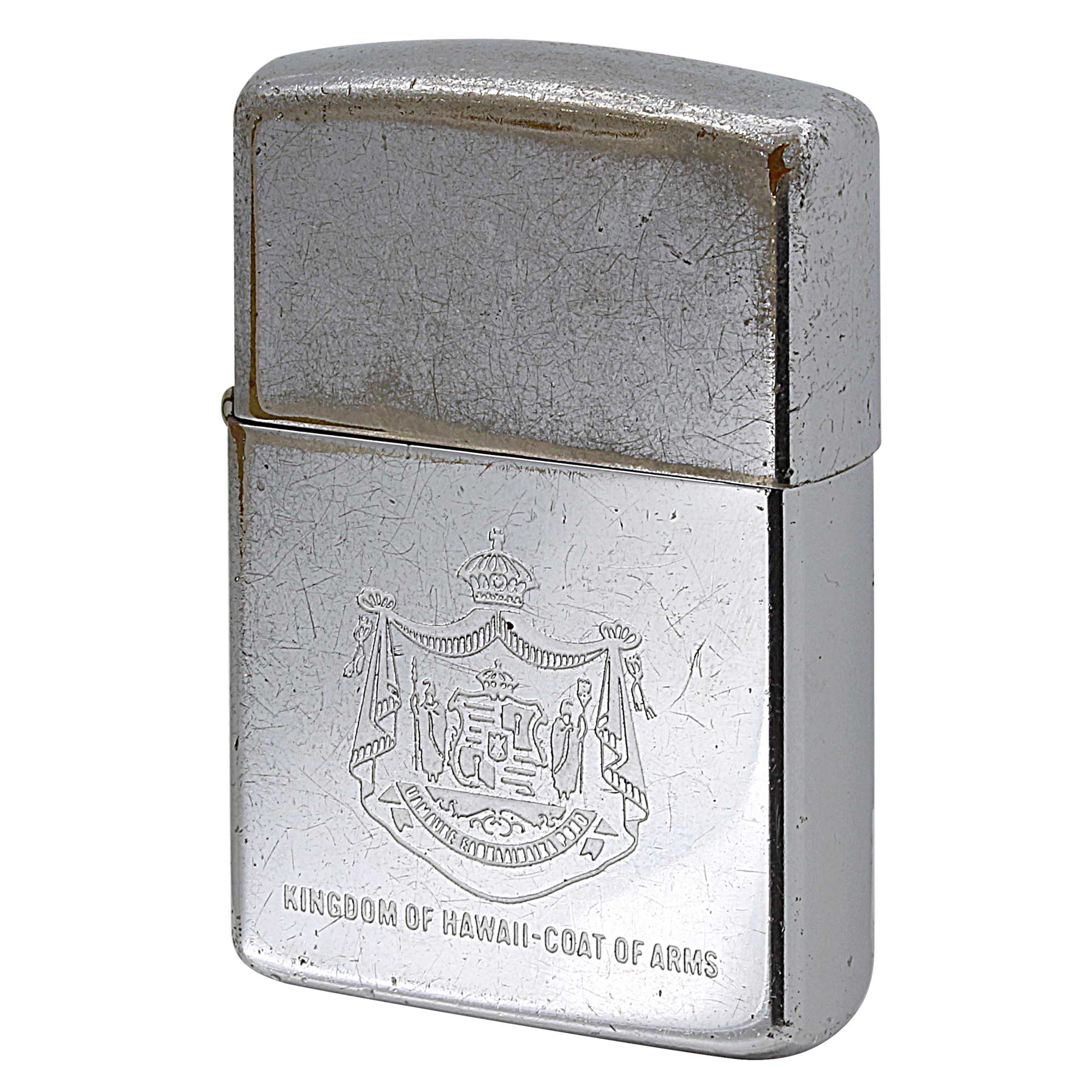 絶版/ヴィンテージ Zippo ジッポー 中古 1988年製造 Kingdom of HAWAII - Cort of arms  [C]使用感あり傷汚れあり
