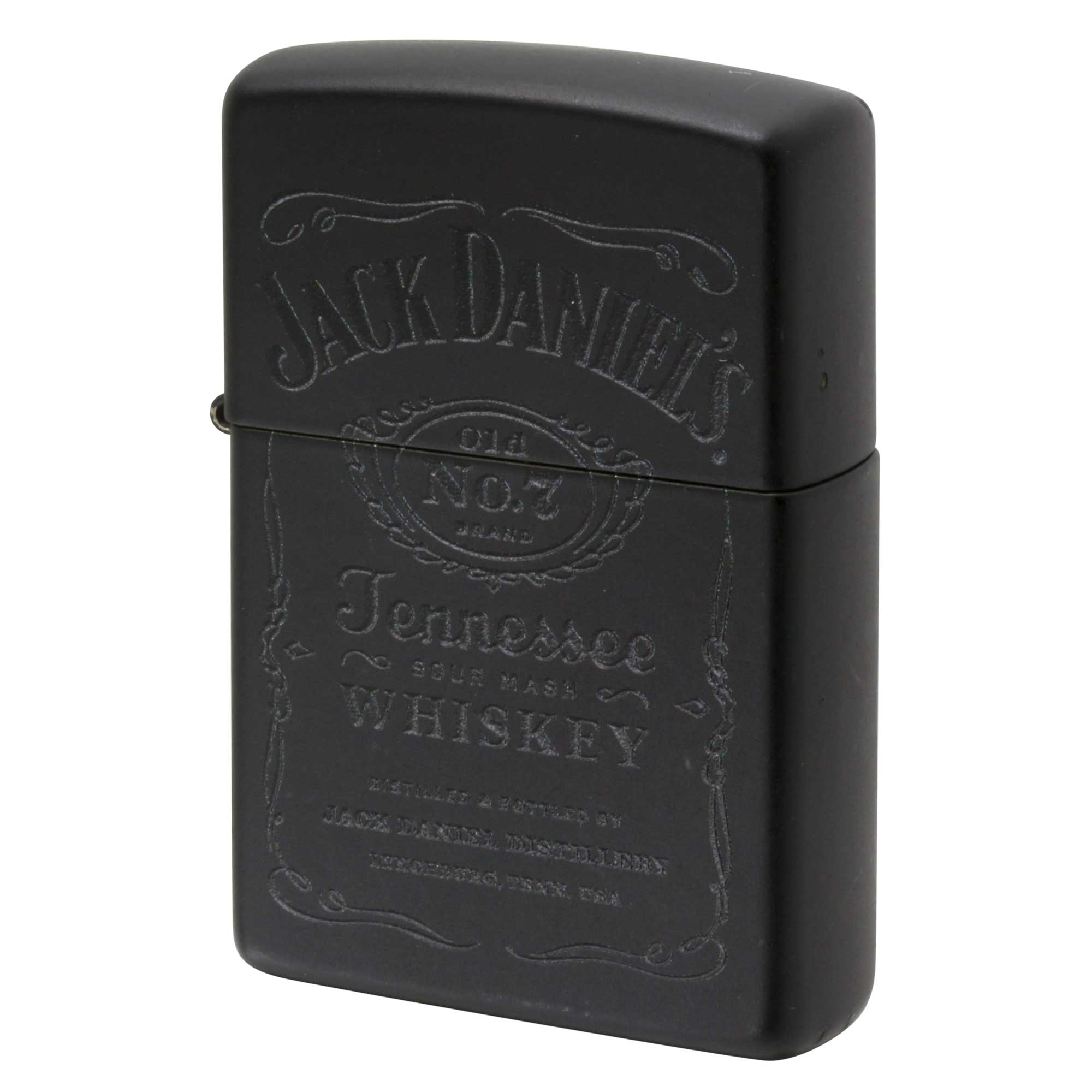 絶版/ヴィンテージ Zippo ジッポー 中古 2022年製造 JACK DANIEL'S old No.7 マットブラック  [A]使用感少なく状態が良い