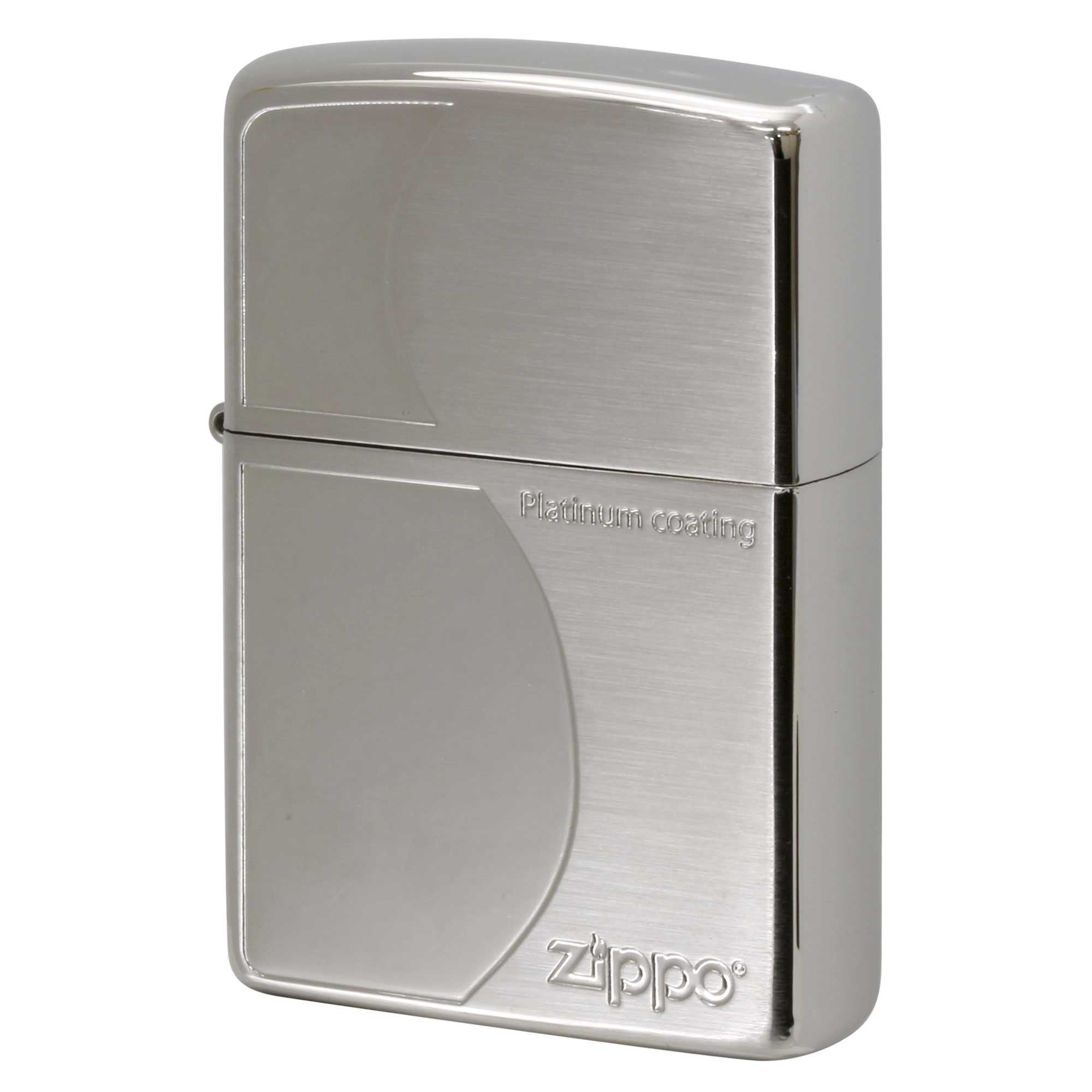 絶版/ヴィンテージ Zippo ジッポー 中古 2021年製造 プラチナメッキ サテーナ＆ポリッシュ仕上げ MSC-PT4  [A]使用感少なく状態が良い