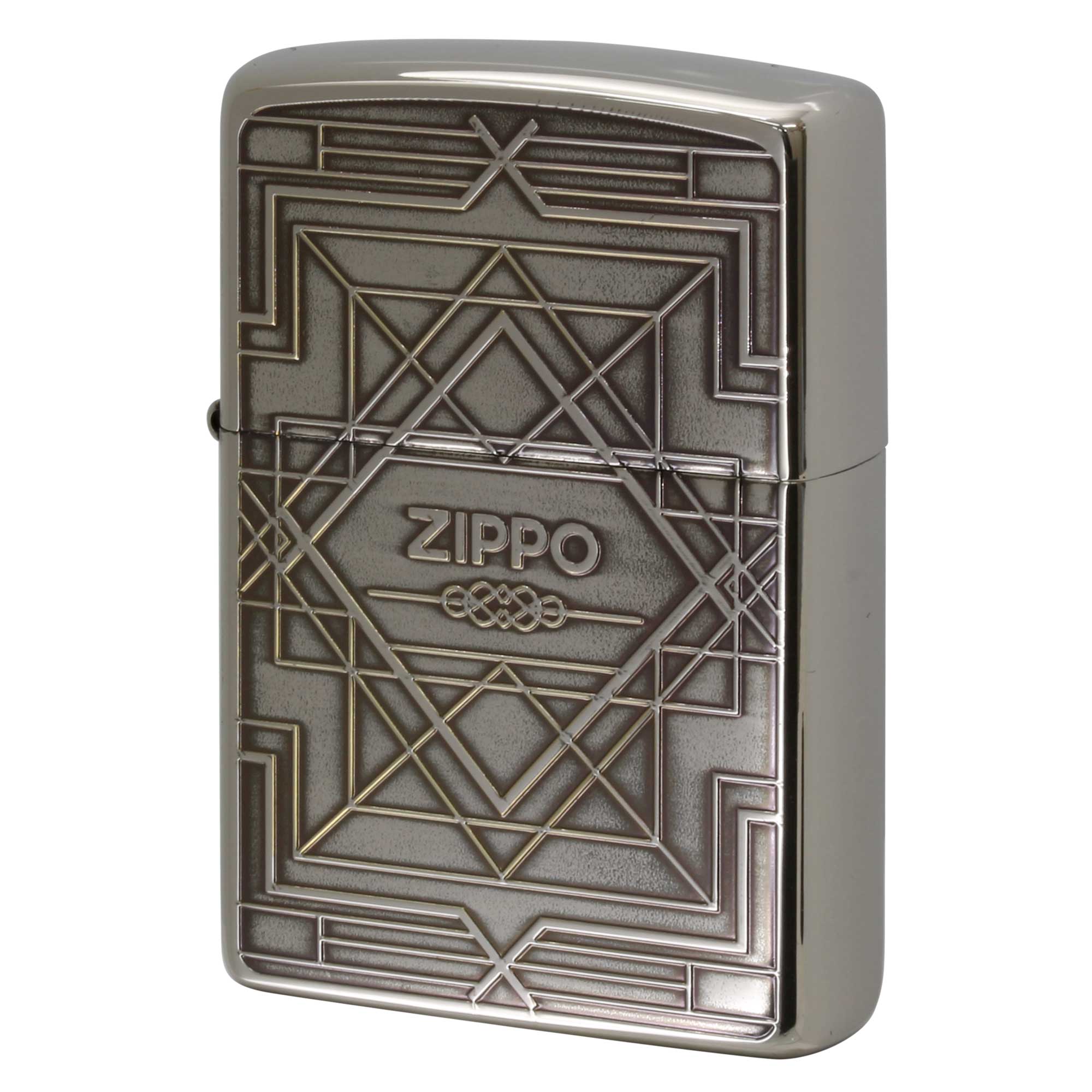絶版/ヴィンテージ Zippo ジッポー 中古 2020年製造 2NI-GEOMETRIC 幾何学模様  [A]使用感少なく状態が良い