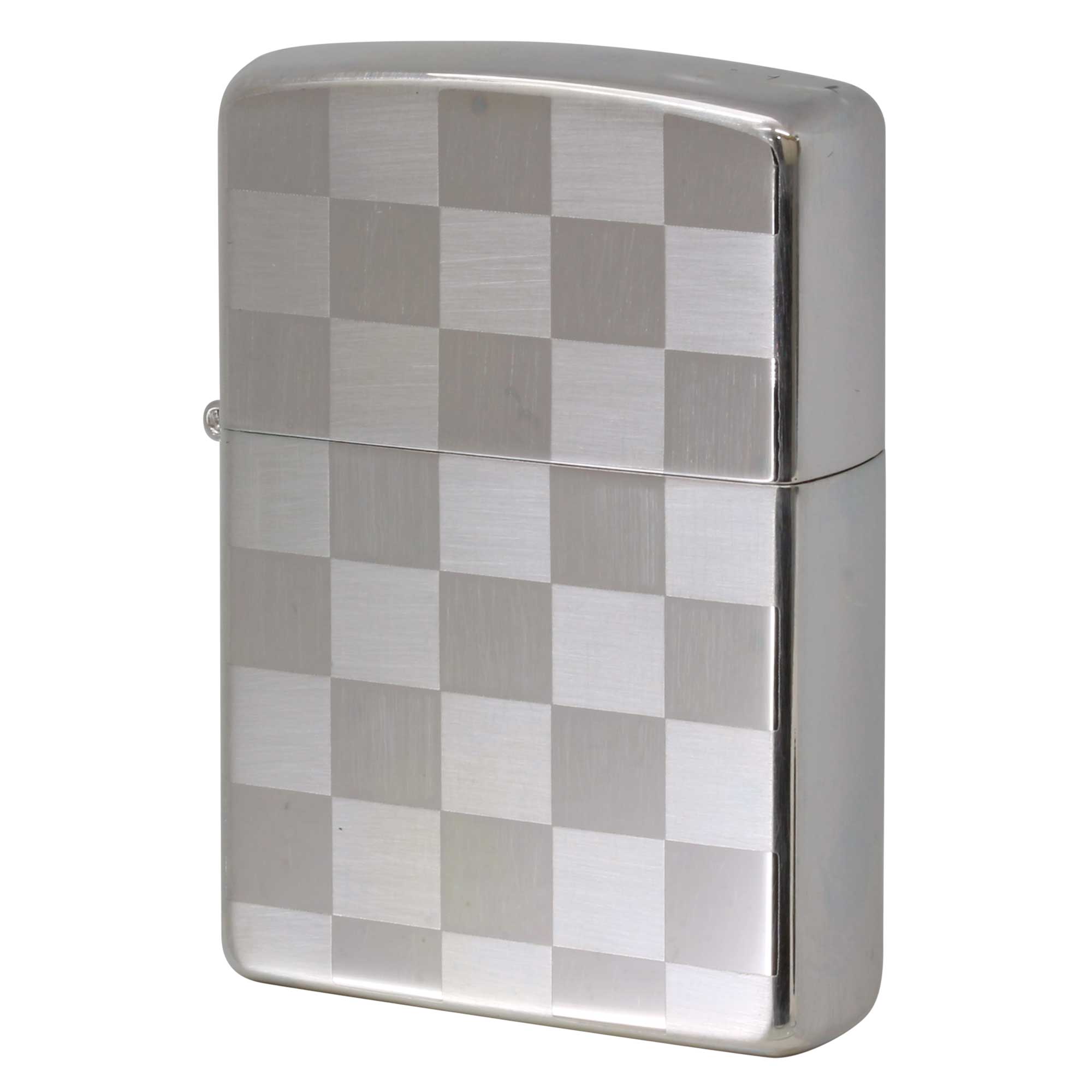 絶版/ヴィンテージ Zippo ジッポー 中古 2009年製造 2CHE-SS 市松柄 格子  [A]使用感少なく状態が良い