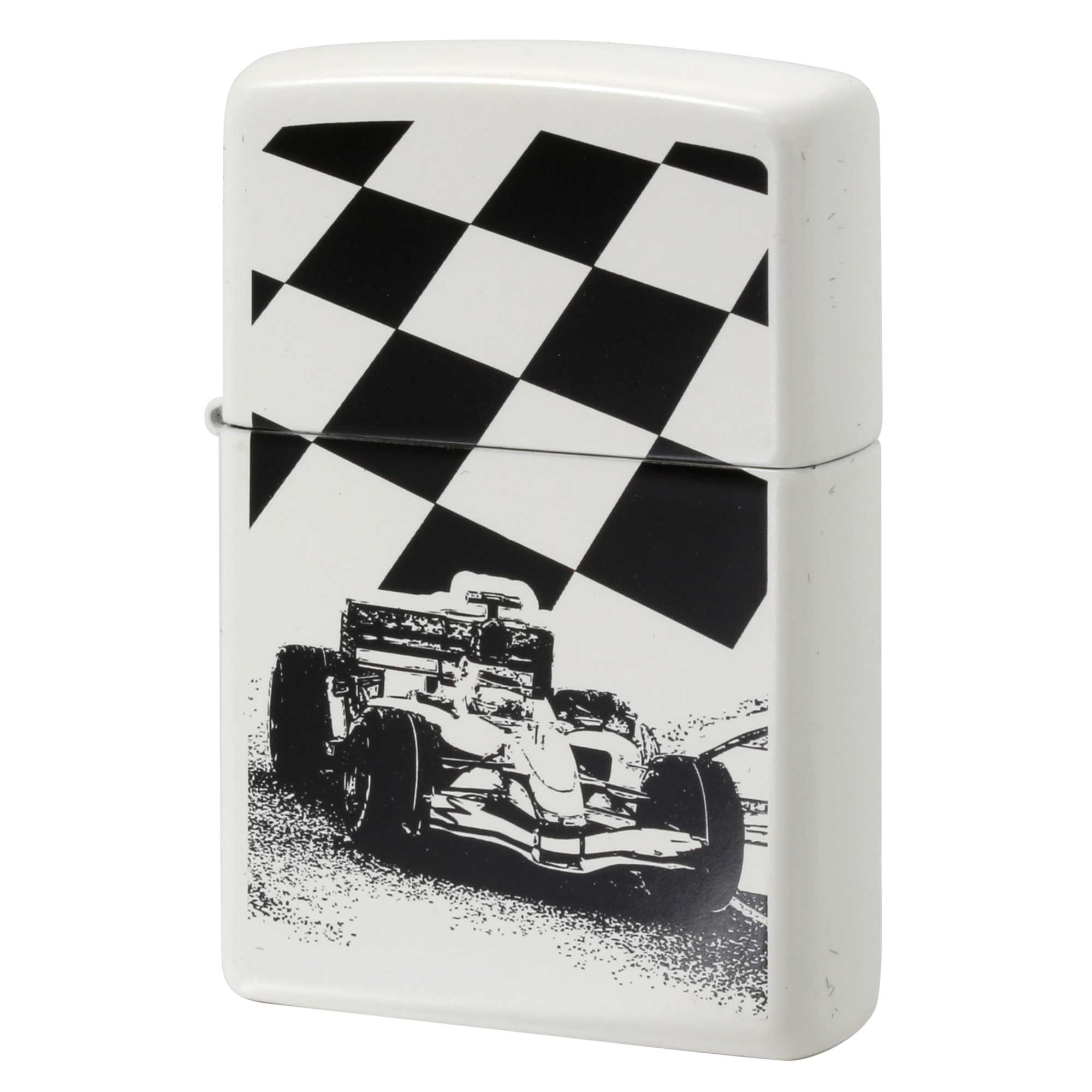 絶版/ヴィンテージ Zippo ジッポー 中古 2015年製造 モノクロ サーキット プリント マットホワイト  [N]未使用・新品