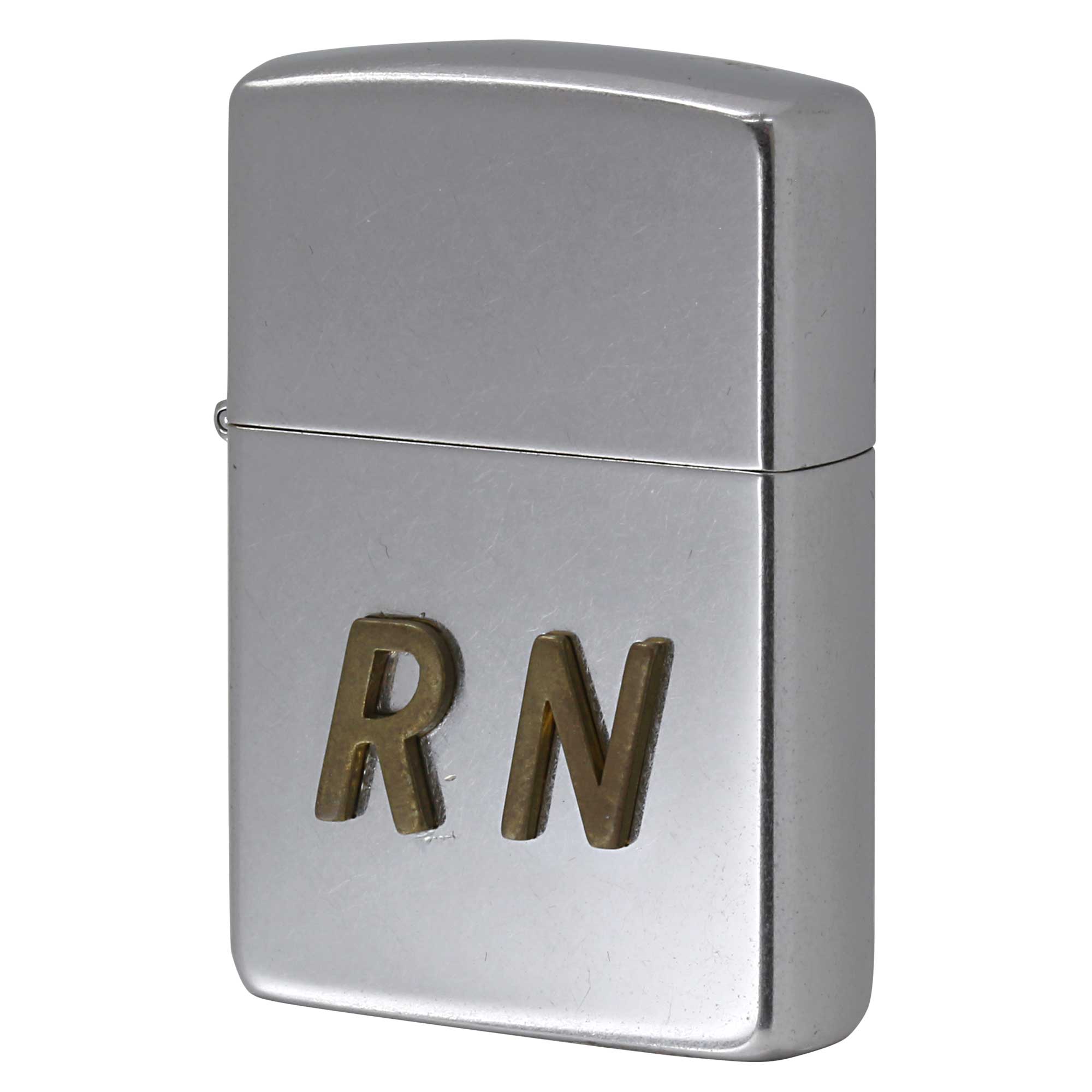 絶版/ヴィンテージ Zippo ジッポー 中古 1995年製造 ZIPPO R.Newbold アールニューボールド #207 RNメタル貼り  [A]使用感少なく状態が良い