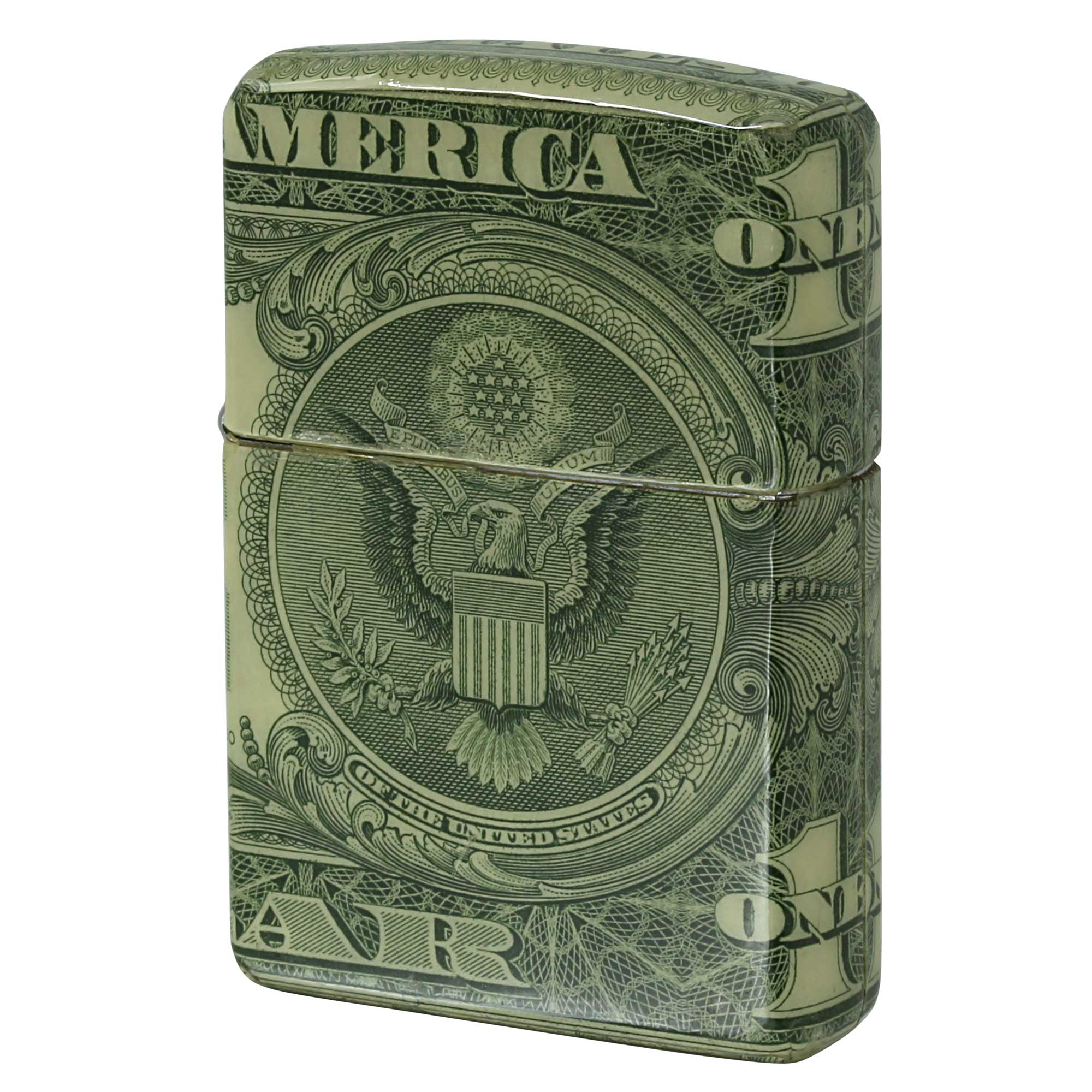 絶版/ヴィンテージ Zippo ジッポー 中古 2004年製造  USA 米国 アメリカ紙幣 DT$1 バックデザイン  [A]使用感少なく状態が良い
