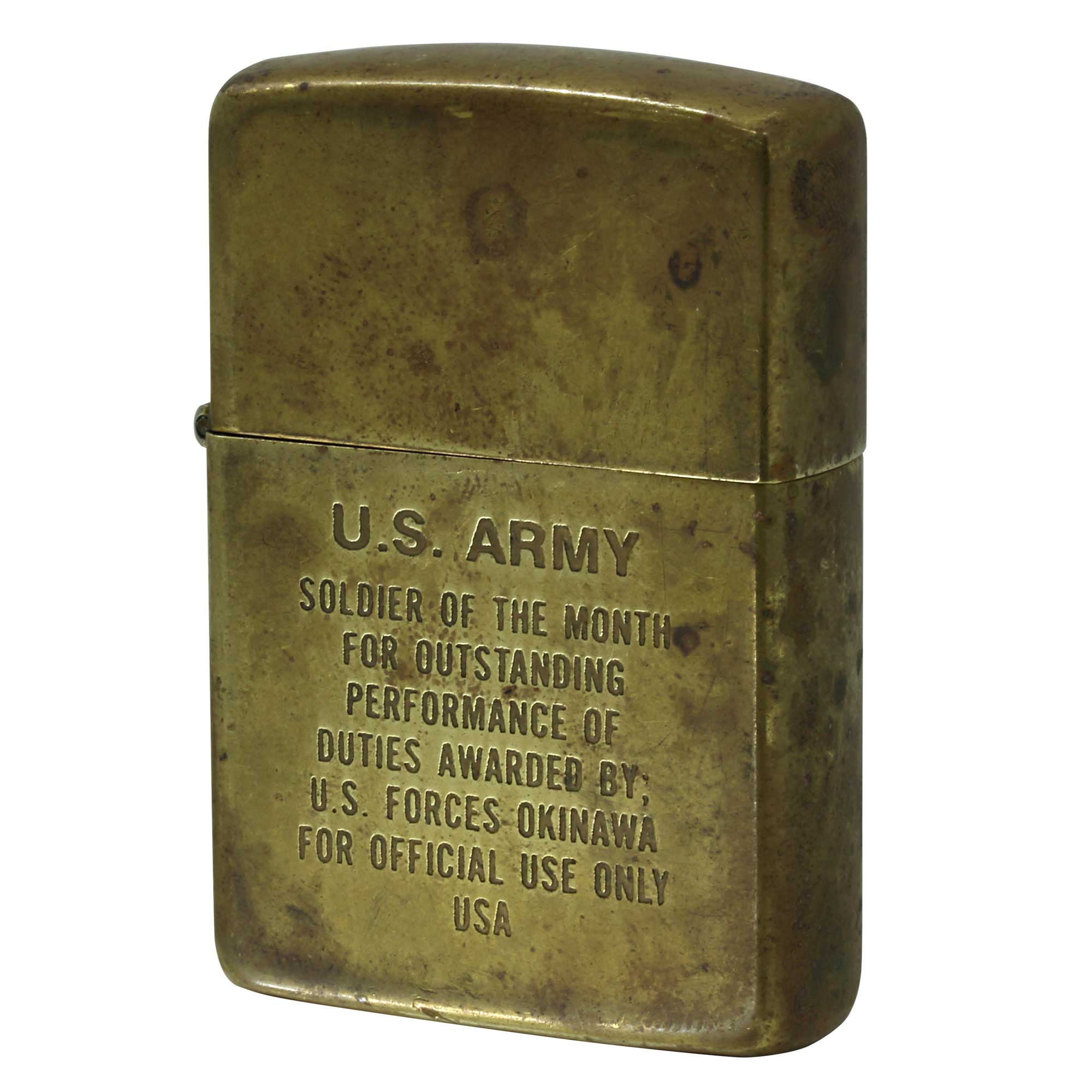 絶版/ヴィンテージ Zippo ジッポー 中古 1989年製造 1932-1989 U.S. ARMY 真鍮  [C]使用感あり傷汚れあり