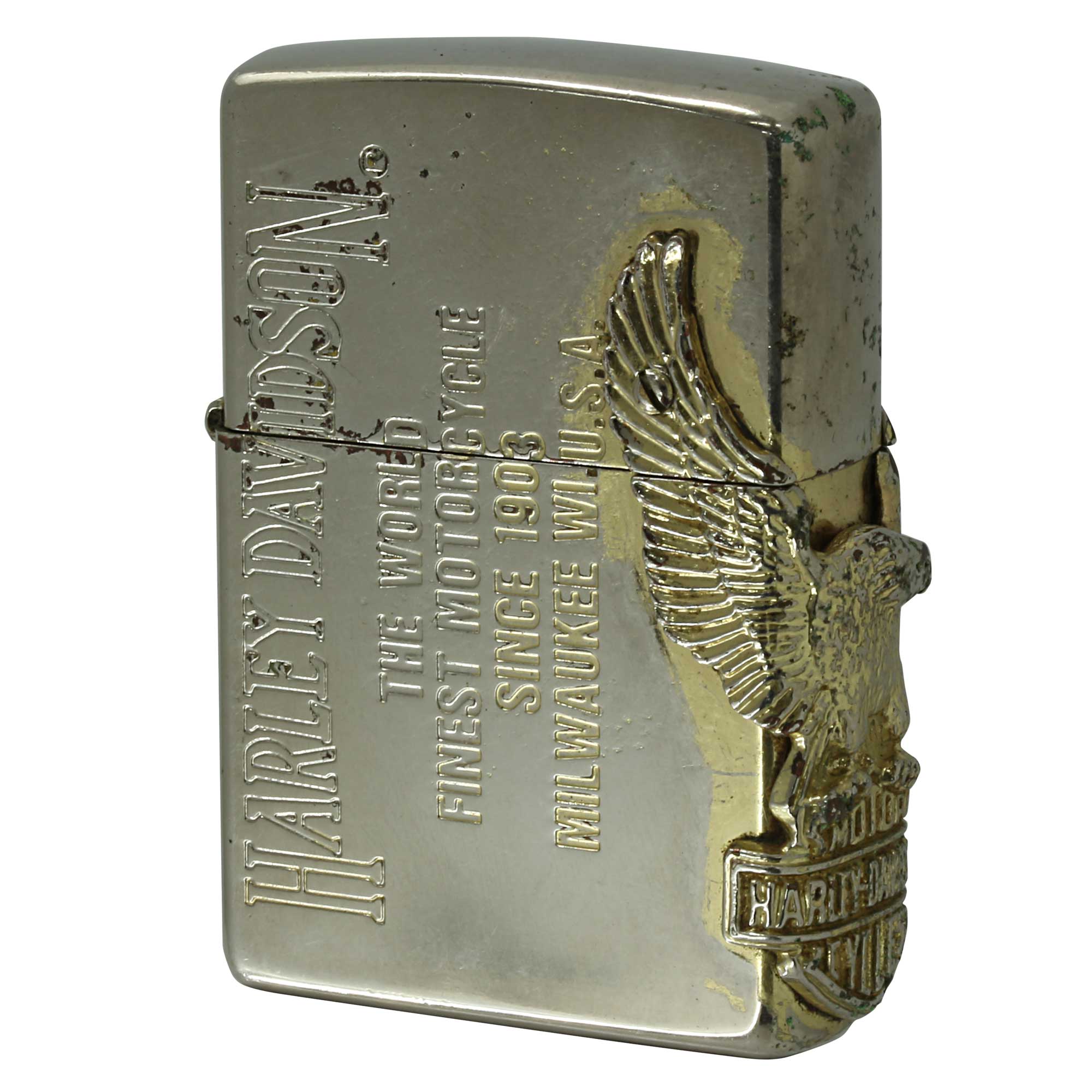 絶版/ヴィンテージ Zippo ジッポー 中古 1999年製造 ハーレー・ダビッドソン メタル  [C]使用感あり傷汚れあり