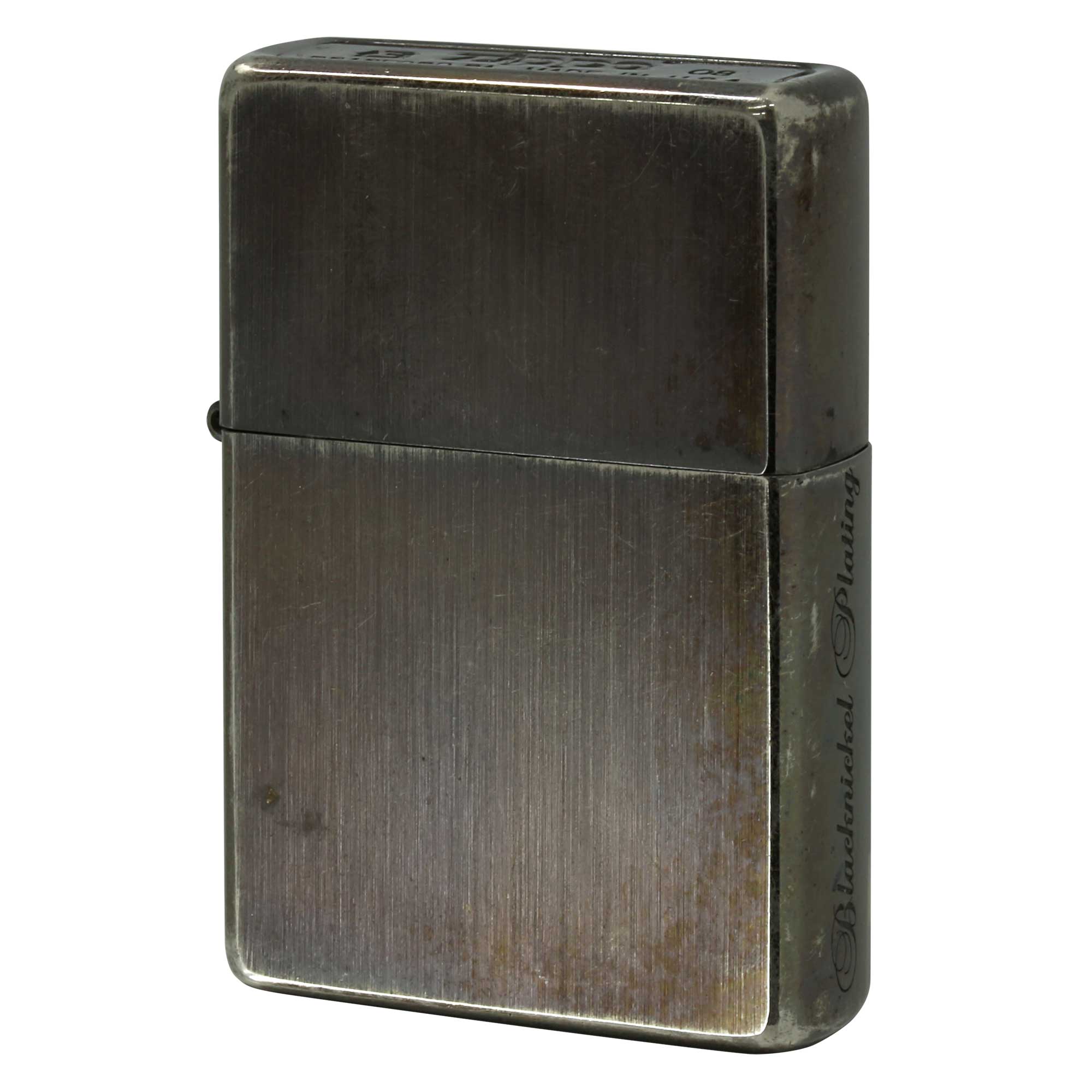 絶版/ヴィンテージ Zippo ジッポー 中古 2008年製造 Bottomz Up ボトムズアップ ブラックニッケル  [C]使用感あり傷汚れあり