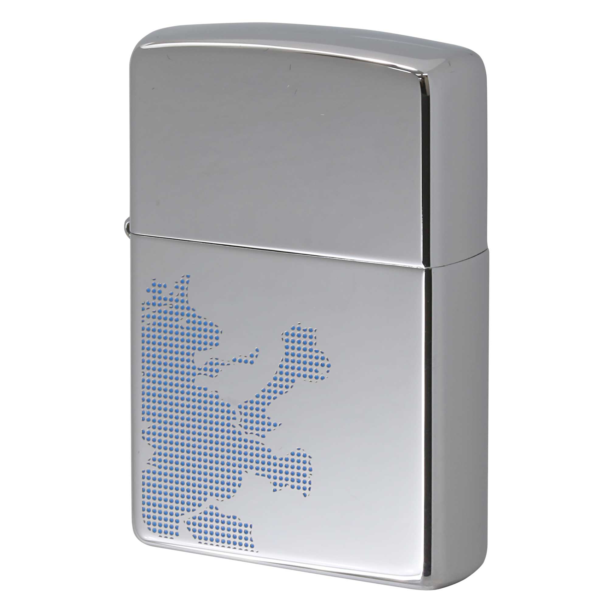 絶版/ヴィンテージ Zippo ジッポー 中古 2005年製造 ZIPPO R.Newbold 試作品 アールニューボールド #250 ライオン ブルー  [S]ほぼ新品同様