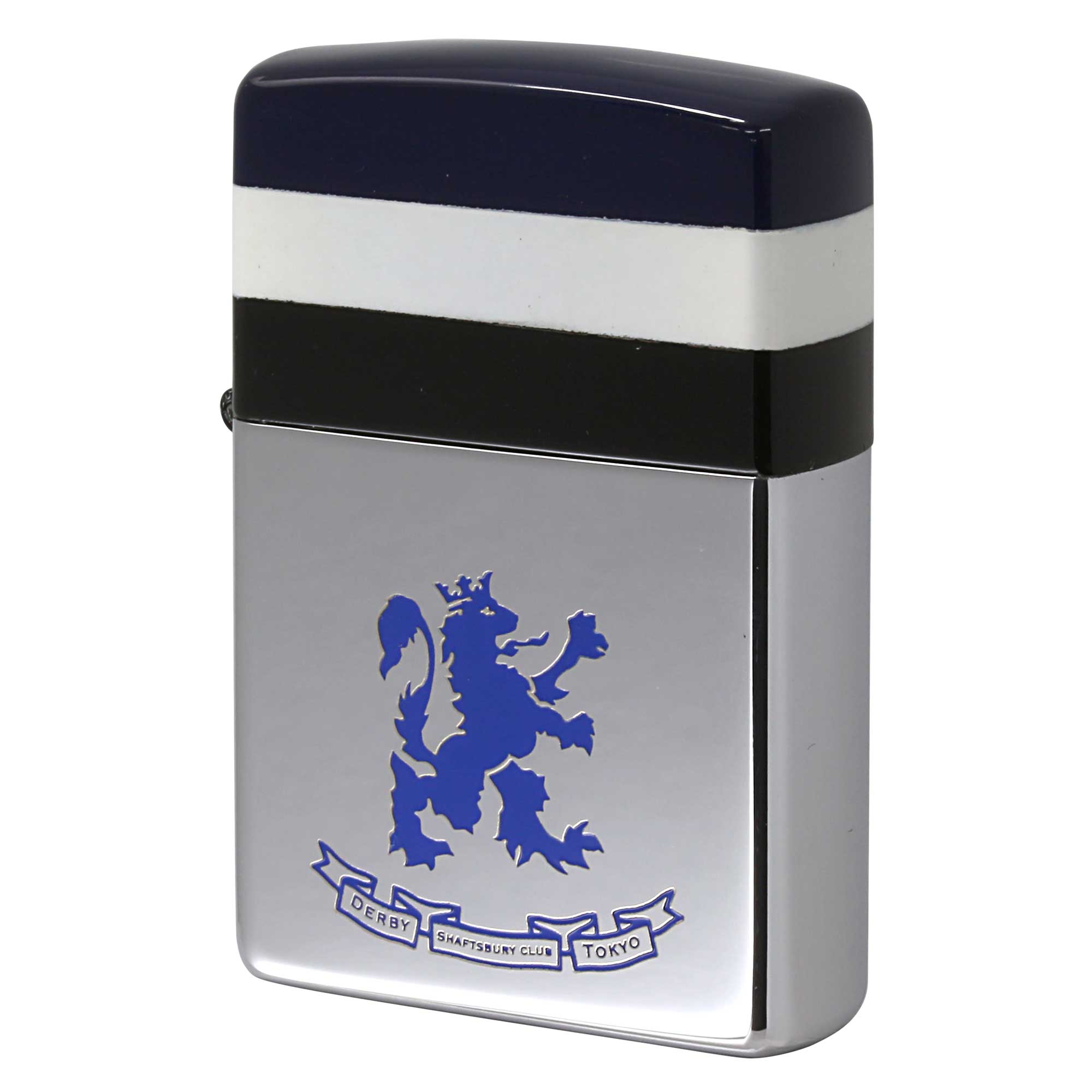 絶版/ヴィンテージ Zippo ジッポー 中古 2000年製造 ZIPPO R.Newbold 試作品 アールニューボールド ストライプ ライオンロゴ  [S]ほぼ新品同様