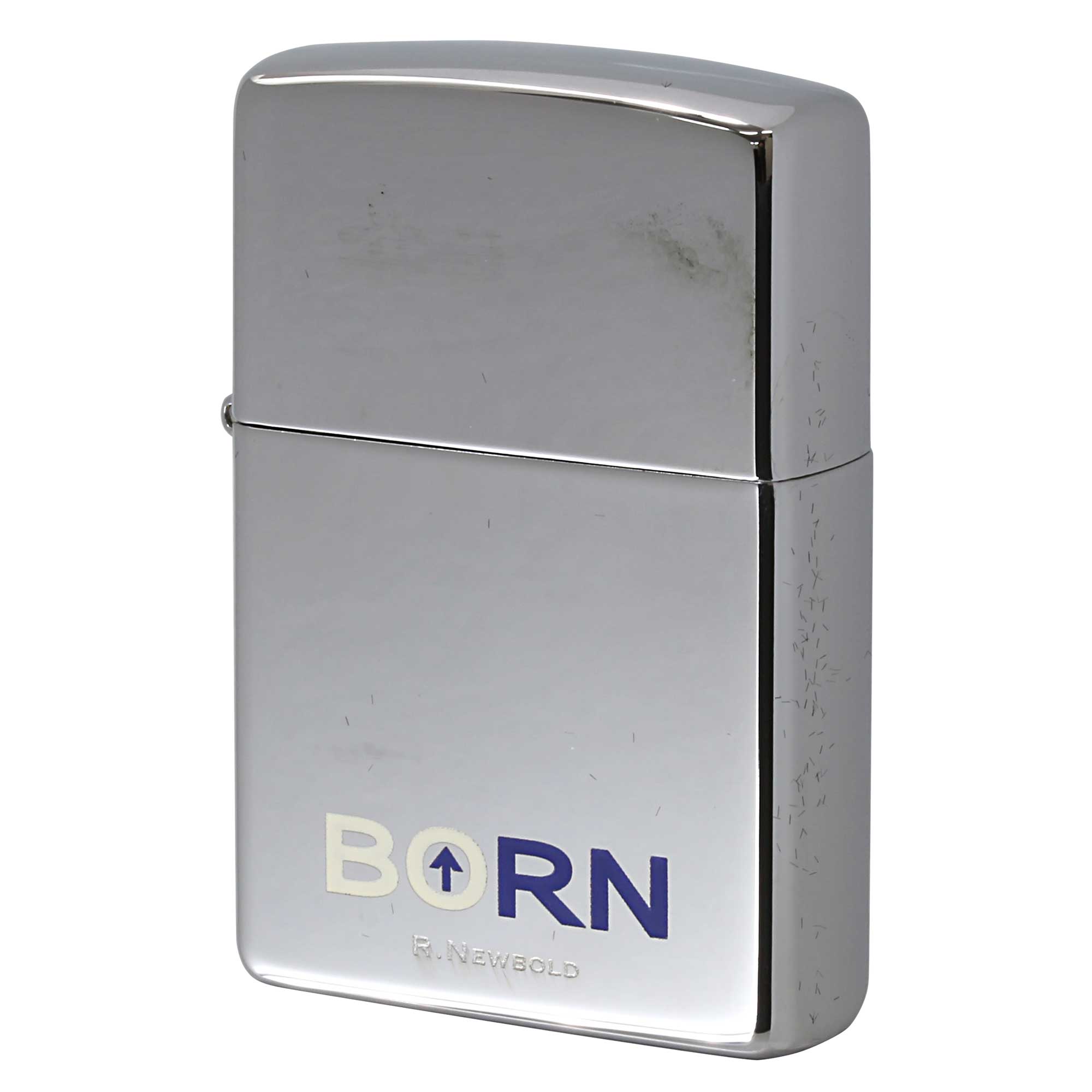 絶版/ヴィンテージ Zippo ジッポー 中古 2001年製造 ZIPPO R.Newbold アールニューボールド #250 BORN  [S]ほぼ新品同様