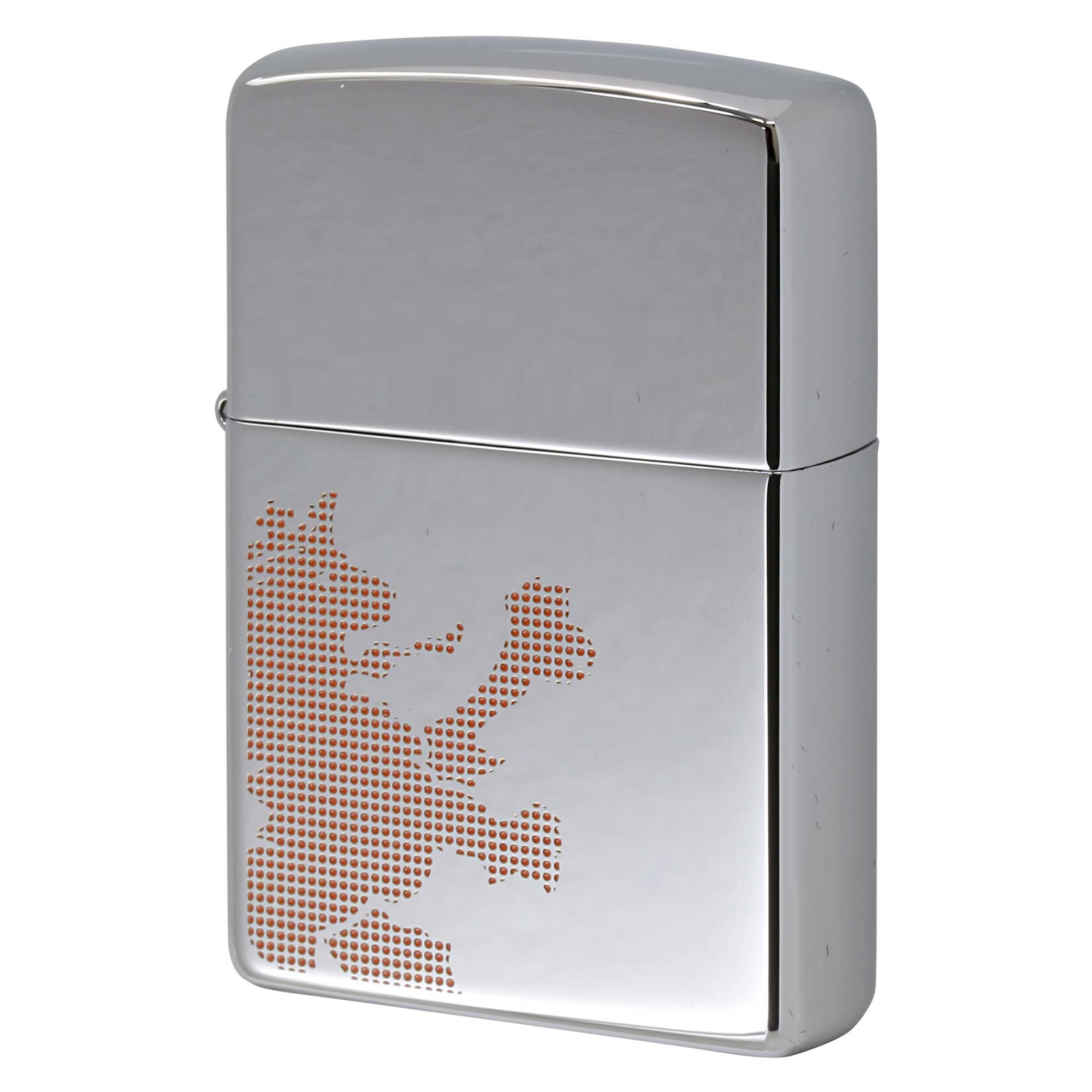 絶版/ヴィンテージ Zippo ジッポー 中古 2005年製造 ZIPPO R.Newbold 試作品 アールニューボールド #250 ライオン レッド  [S]ほぼ新品同様