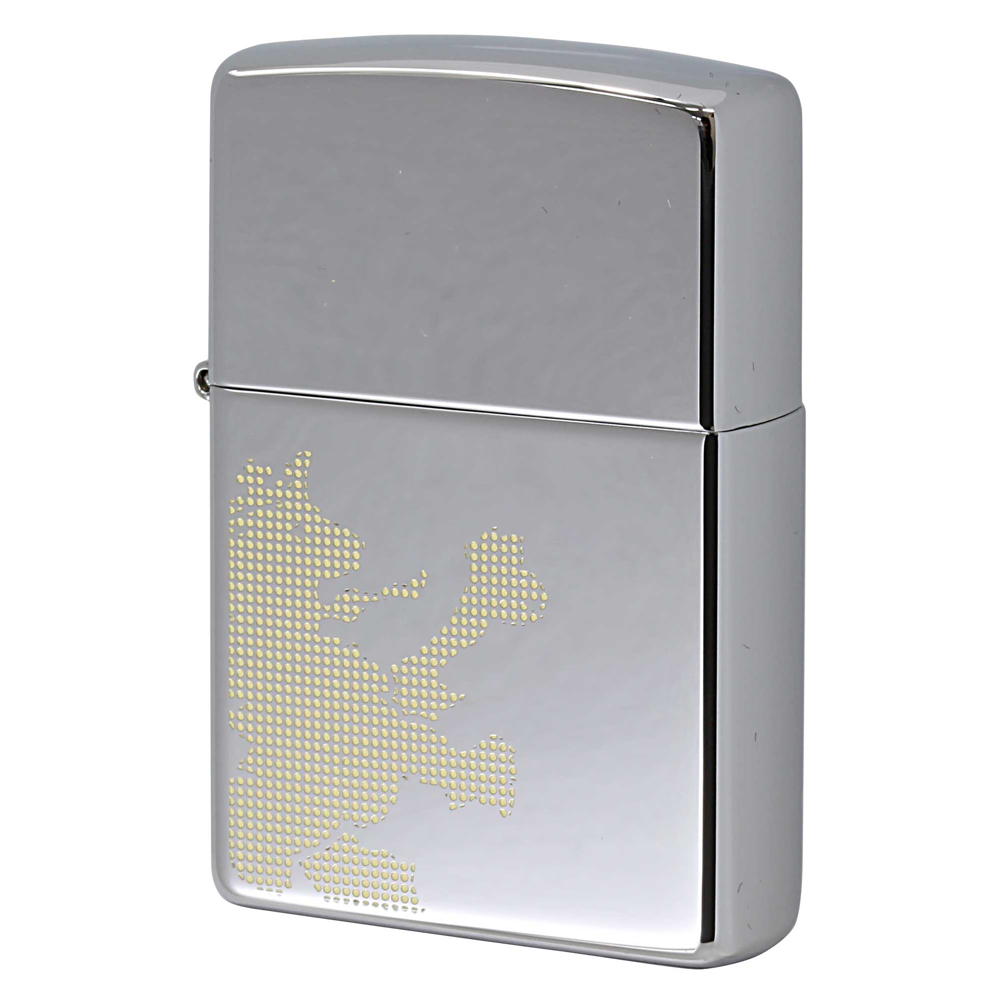絶版/ヴィンテージ Zippo ジッポー 中古 2003年製造 ZIPPO R.Newbold 試作品 アールニューボールド #250 ライオン ゴールド  [S]ほぼ新品同様
