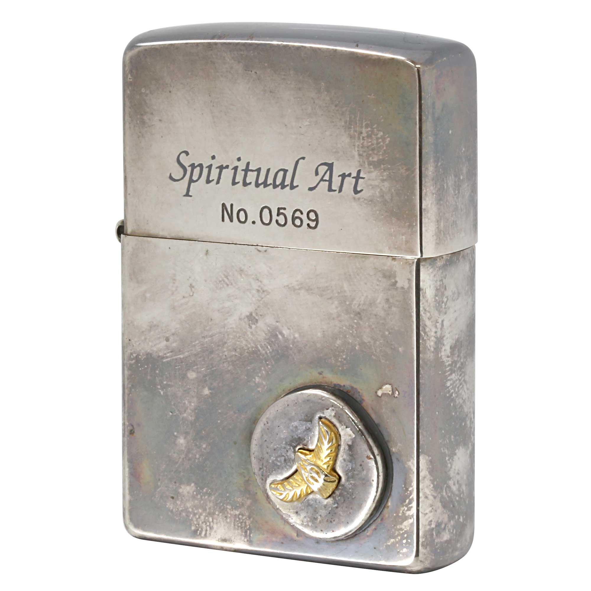絶版/ヴィンテージ Zippo ジッポー 中古 2000年製造 限定 スピリチュアル アート Spiritual Art No.0569 鳥メタル  [C]使用感あり傷汚れあり
