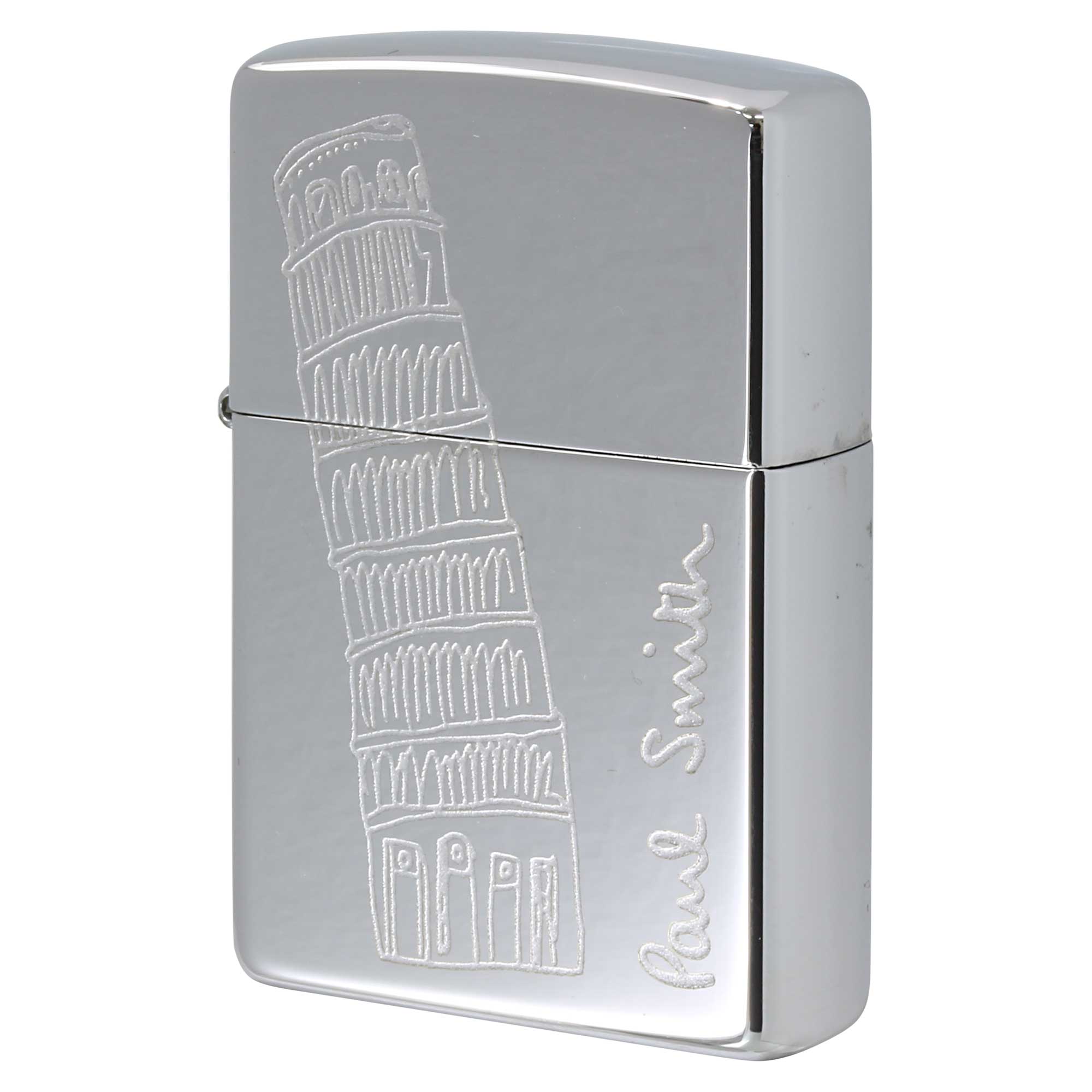 絶版/ヴィンテージ Zippo ジッポー 中古 1999年製造 ZIPPO Paul Smith ポール・スミス ピサの斜塔  [S]ほぼ新品同様