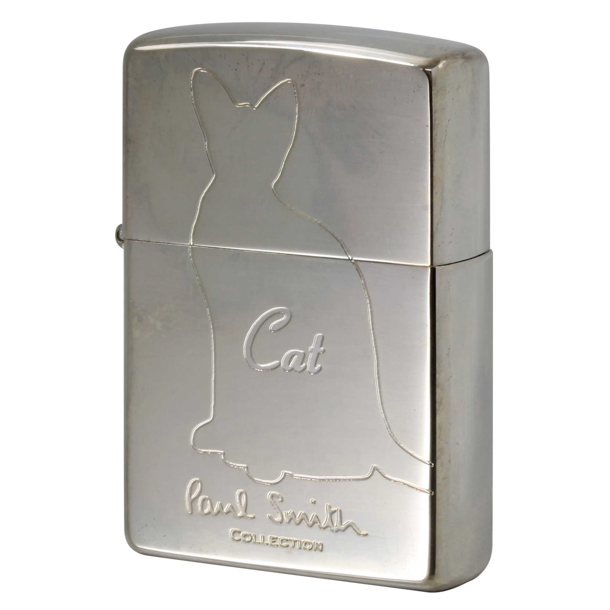 絶版/ヴィンテージ Zippo ジッポー 中古 1997年製造 ZIPPO Paul Smith Collection ポール・スミス コレクション 猫 cat  [A]使用感少なく状態が良い