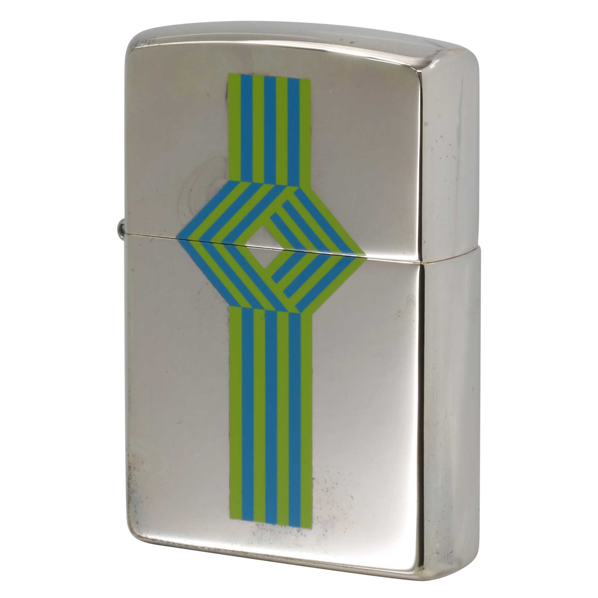 絶版/ヴィンテージ Zippo ジッポー 中古 2002年製造 ZIPPO Paul Smith Collection ポール・スミス コレクション ブルーリボン  [A]使用感少なく状態が良い