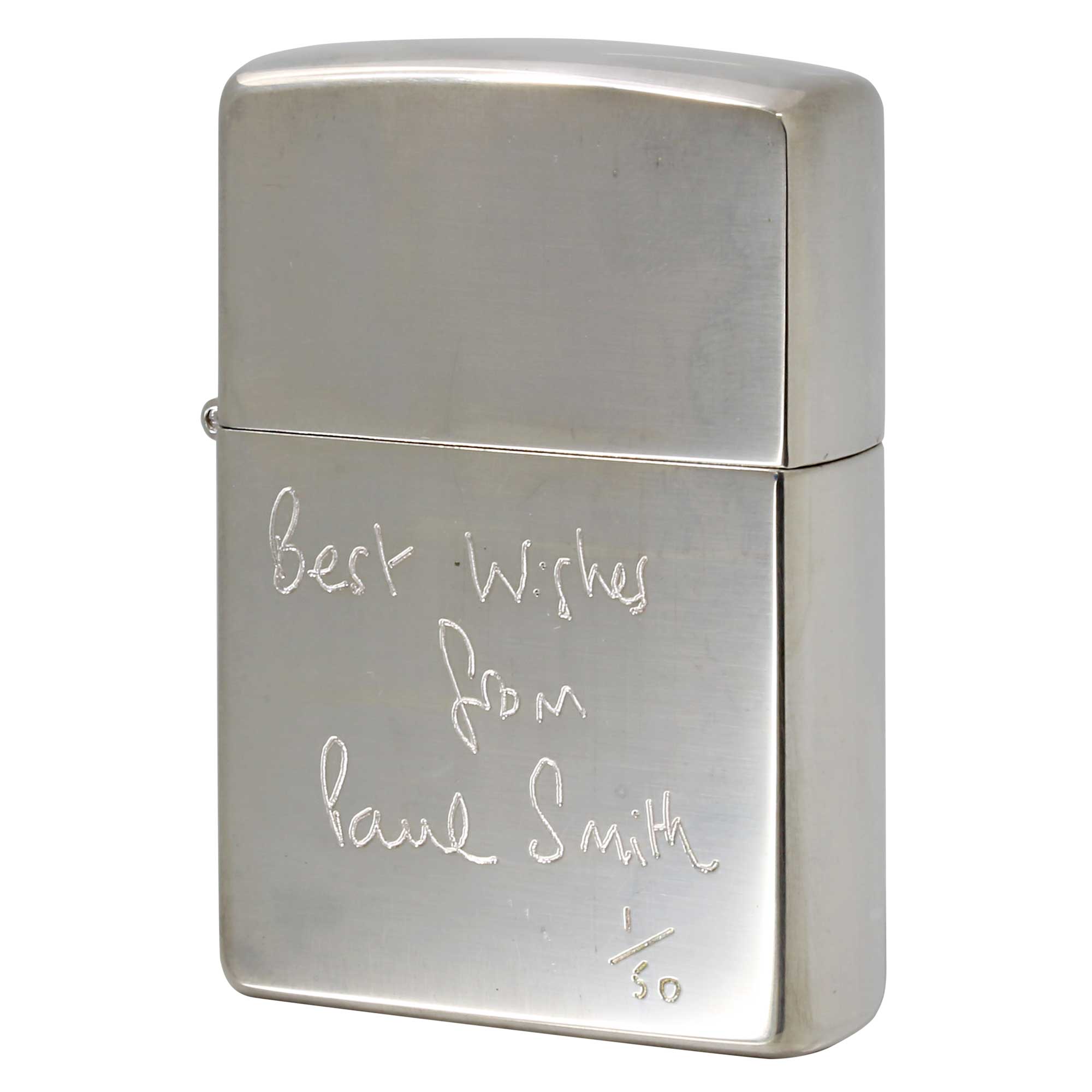 絶版/ヴィンテージ Zippo ジッポー 中古 1996年製造 ZIPPO Paul Smith Collection ポール・スミス コレクション Best W:shes from Paul Smith シリアル番号 1/50  [A]使用感少なく状態が良い