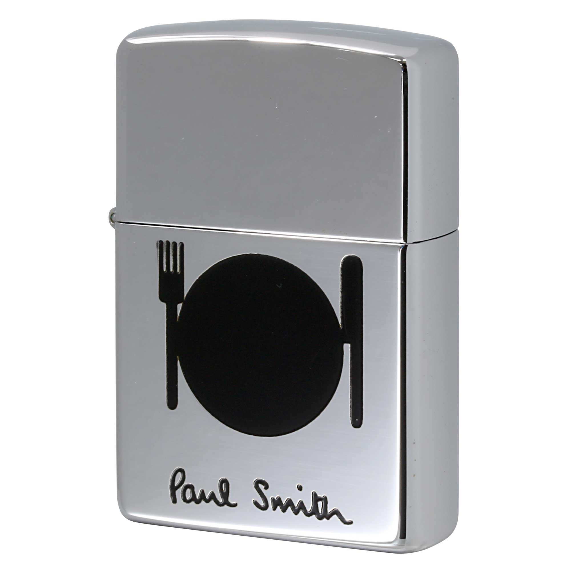 絶版/ヴィンテージ Zippo ジッポー 中古 1996年製造 ZIPPO Paul Smith ポール・スミス ナイフとフォークと皿 ディナー  [S]ほぼ新品同様