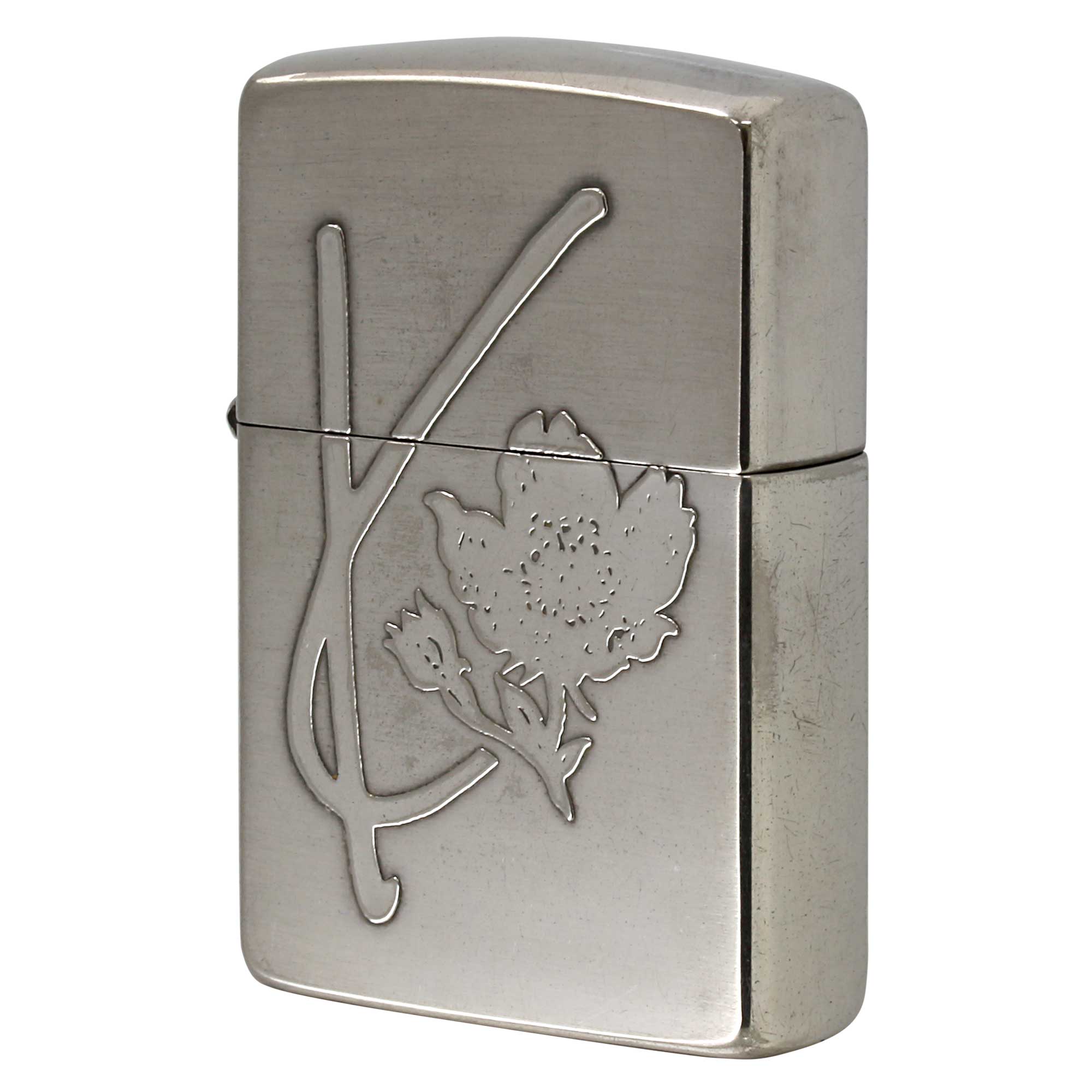絶版/ヴィンテージ Zippo ジッポー 中古 1993年製造 KENZO 薔薇 ケンゾー  [B]使用感ありやや傷汚れあり