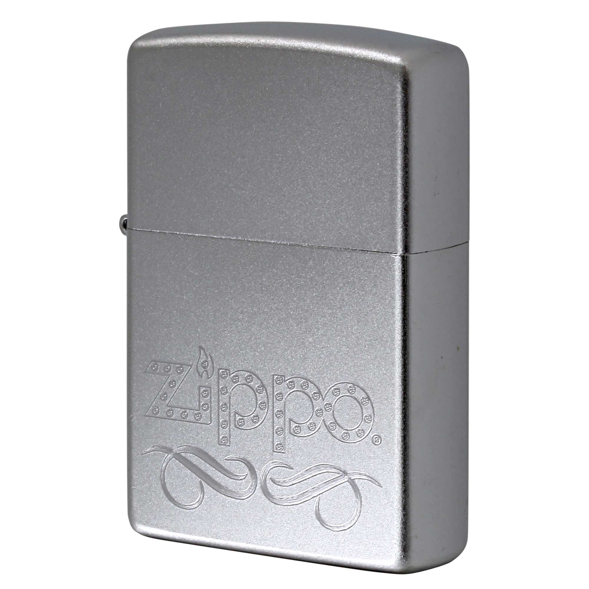 絶版/ヴィンテージ Zippo ジッポー 中古 2007年製造 ジッポ ロゴ ZIPPO LOGO 24335 Satin Chrome サテンクローム  [S]ほぼ新品同様