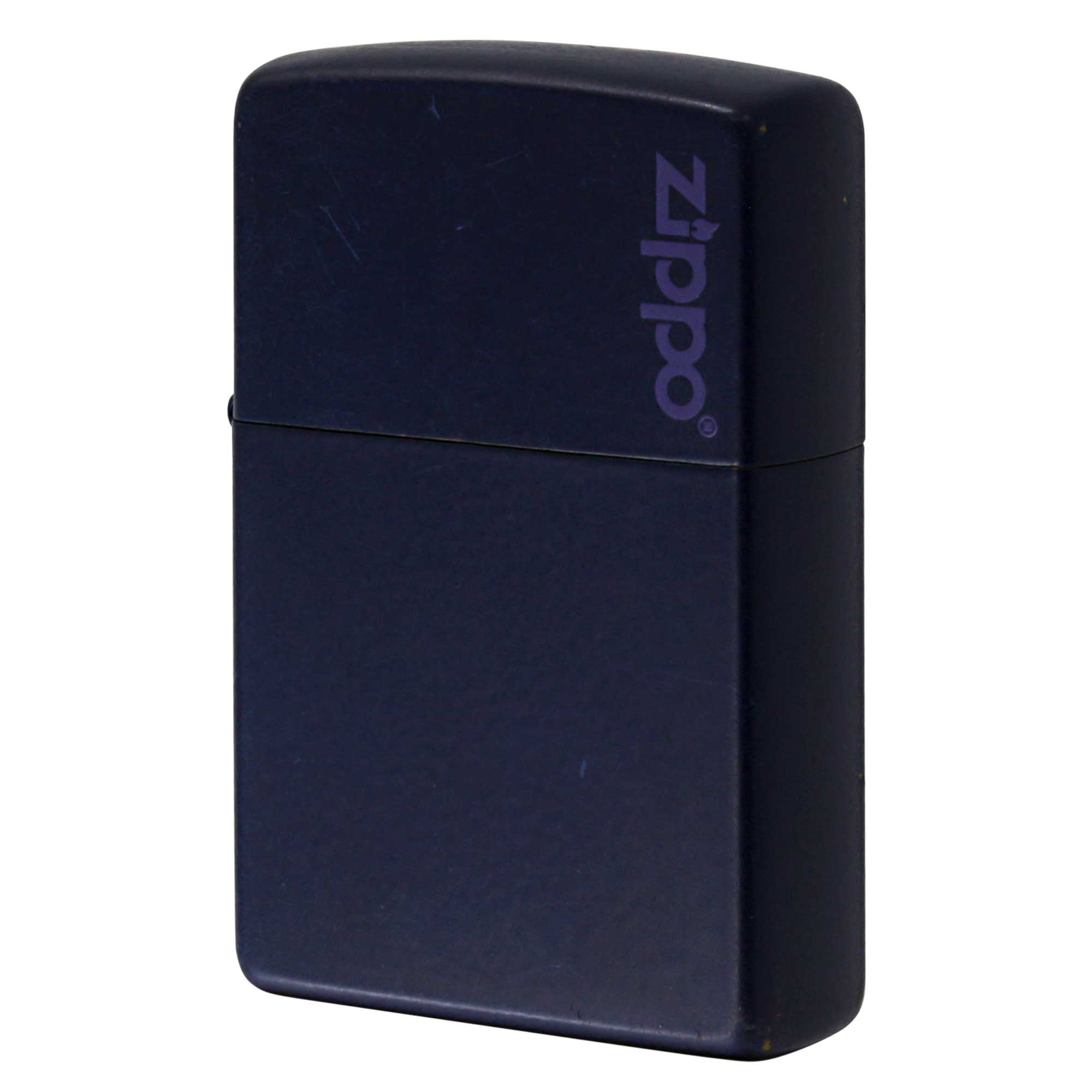 絶版/ヴィンテージ Zippo ジッポー 中古 2005年製造 マット ジッポ ロゴ Navy Matte Zippo Logo 239ZL  [A]使用感少なく状態が良い