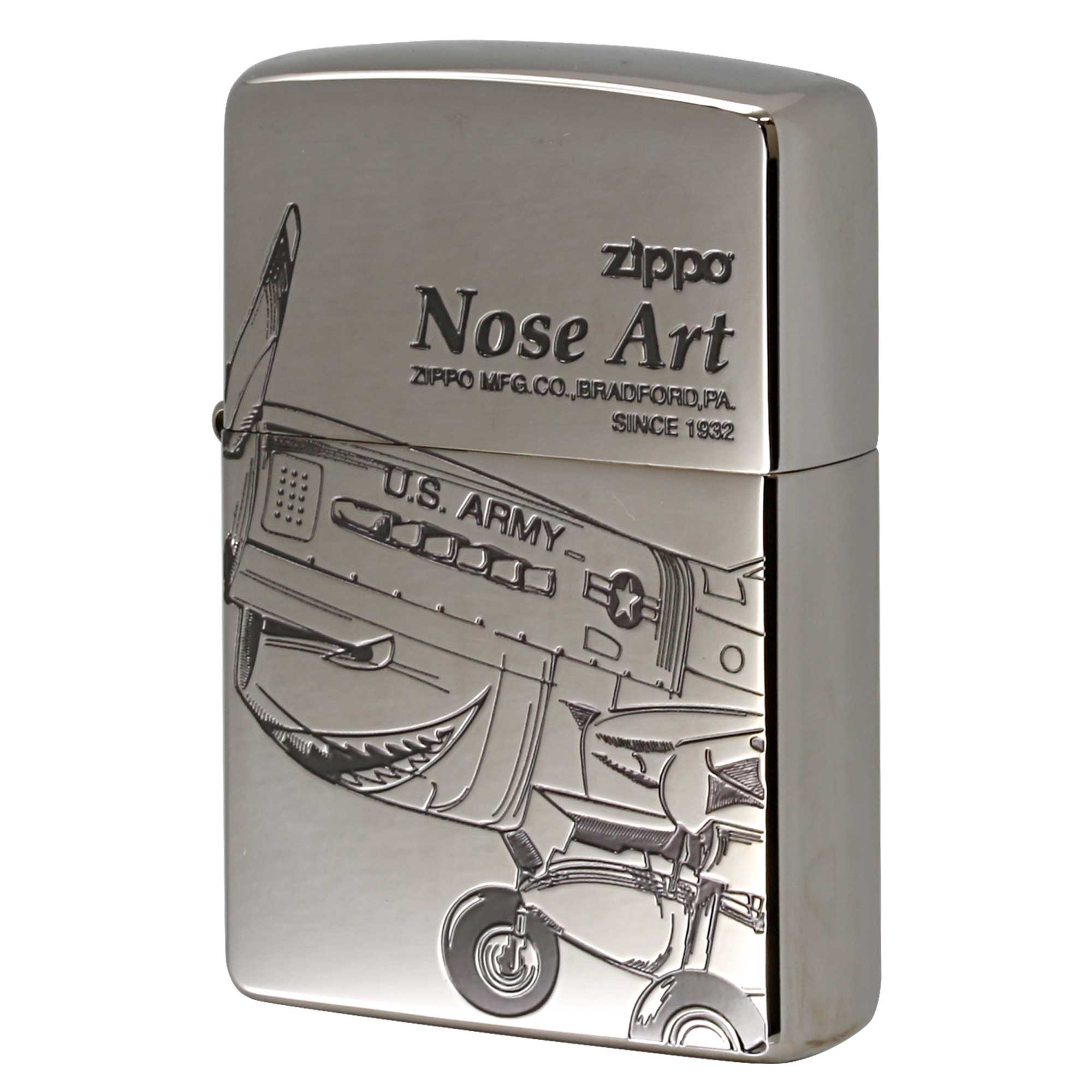 絶版/ヴィンテージ Zippo ジッポー 中古 2005年製造 Nose Art ノーズアート 航空機  [S]ほぼ新品同様