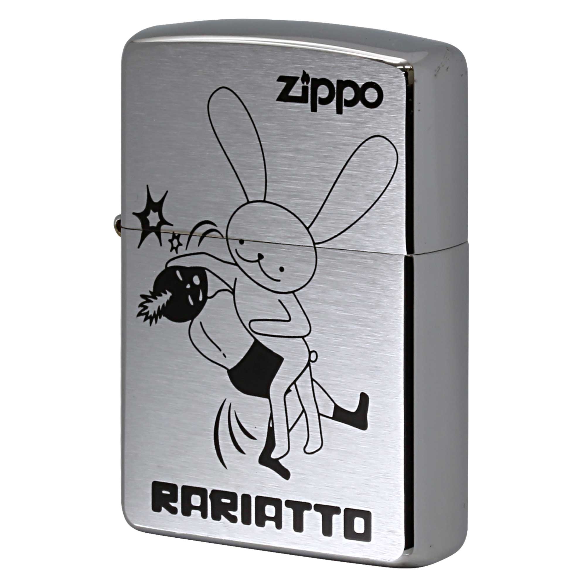 絶版/ヴィンテージ Zippo ジッポー 中古 2003年製造 RARIATTO プロレス ラリアット うさぎ ラビット  [S]ほぼ新品同様