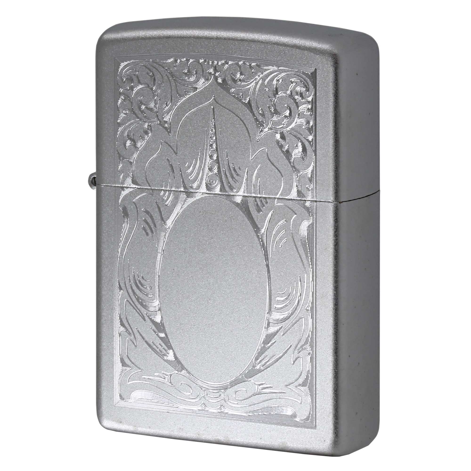 絶版/ヴィンテージ Zippo ジッポー 中古 2006年製造 Scrolled Mirror Satin Chrome 21137  [S]ほぼ新品同様