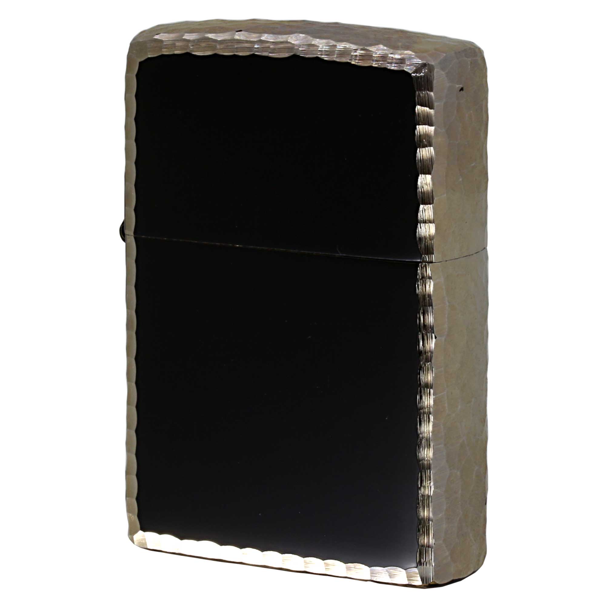 絶版/ヴィンテージ Zippo ジッポー 中古 2007年製造 コーナーリュータ加工 ハンマートーン ブラックラッカー  [S]ほぼ新品同様