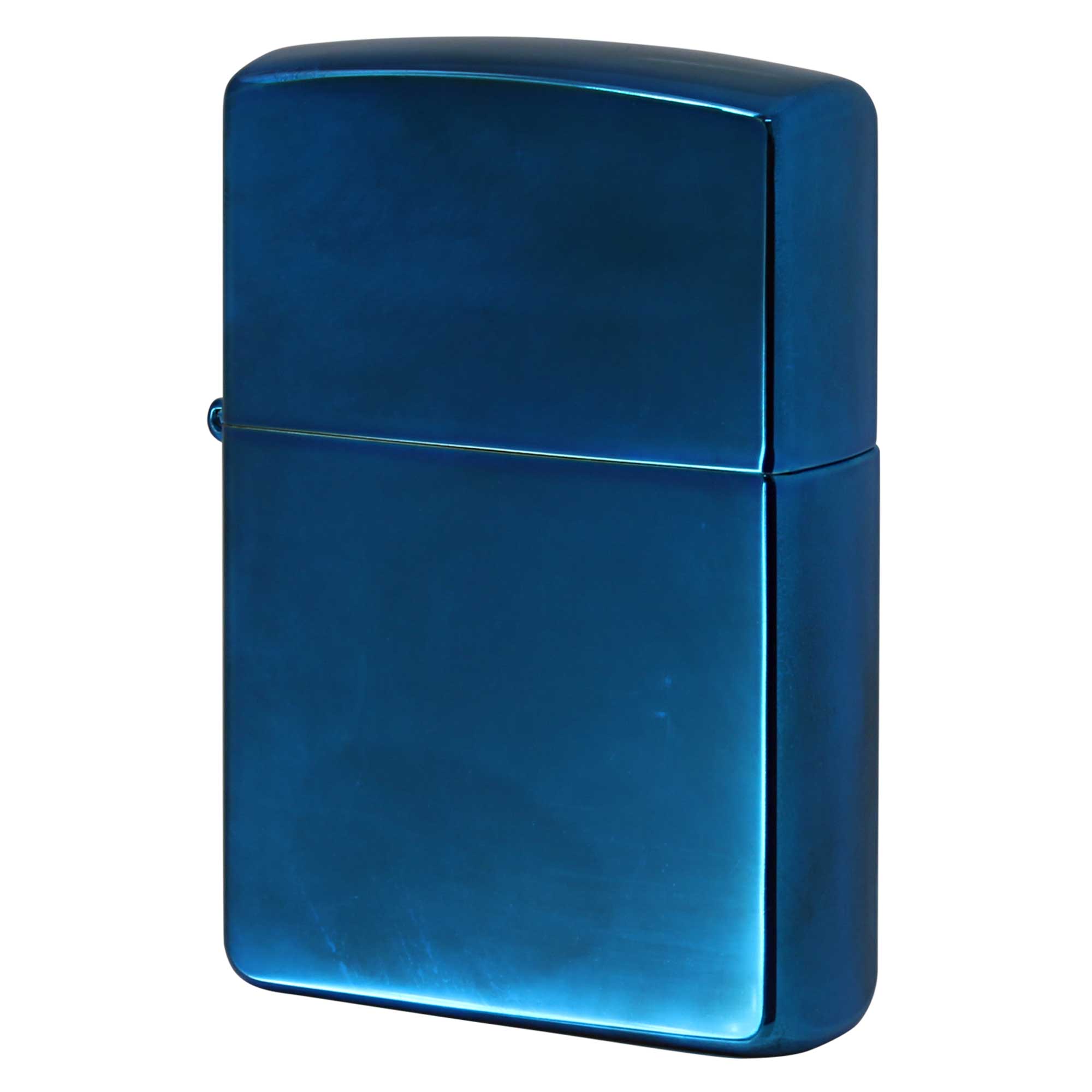 絶版/ヴィンテージ Zippo ジッポー 中古 2001年製造 サファイア High Polish Blue No.20446  [S]ほぼ新品同様