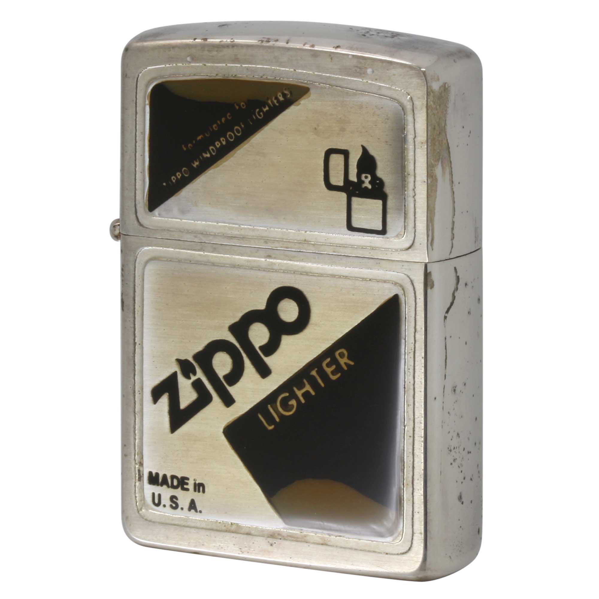 絶版/ヴィンテージ Zippo ジッポー 中古 1993年製造 ジッポ ロゴ ZIPPO LOGO 温度変化 色変  [C]使用感あり傷汚れあり