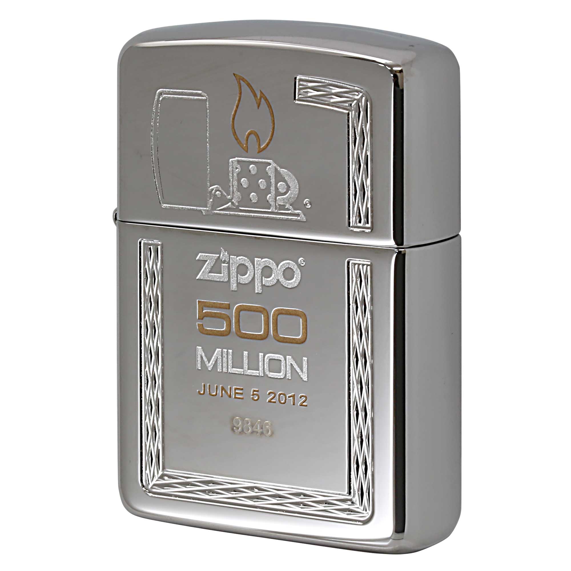 絶版/ヴィンテージ Zippo ジッポー 中古 2012年製造 限定10,000個 500 Million 5億個達成記念限定 限定版  [S]ほぼ新品同様