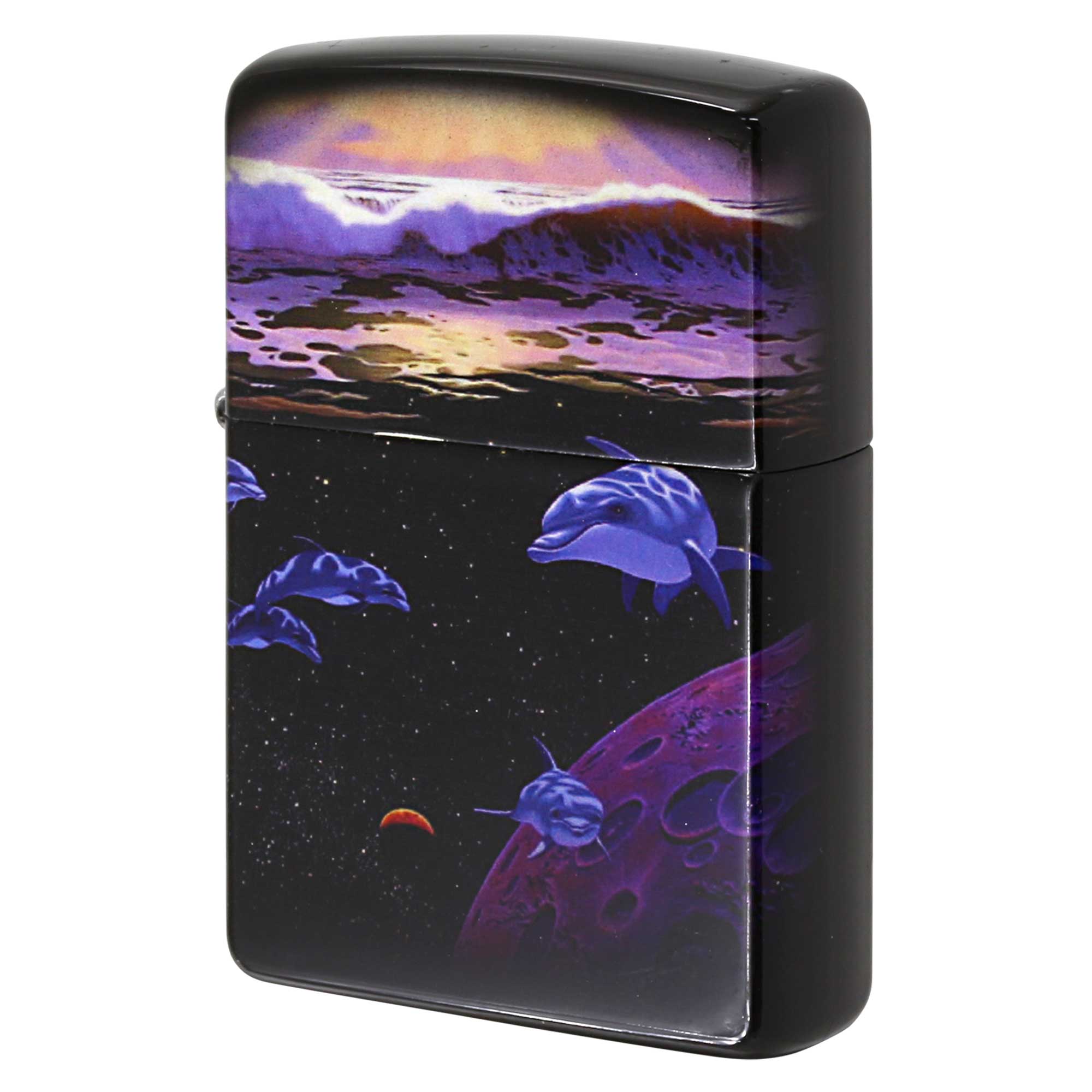 絶版/ヴィンテージ Zippo ジッポー 中古 2006年製造 シムシメール  アート DOLPHINS OF THE IN BETWEEN  [S]ほぼ新品同様