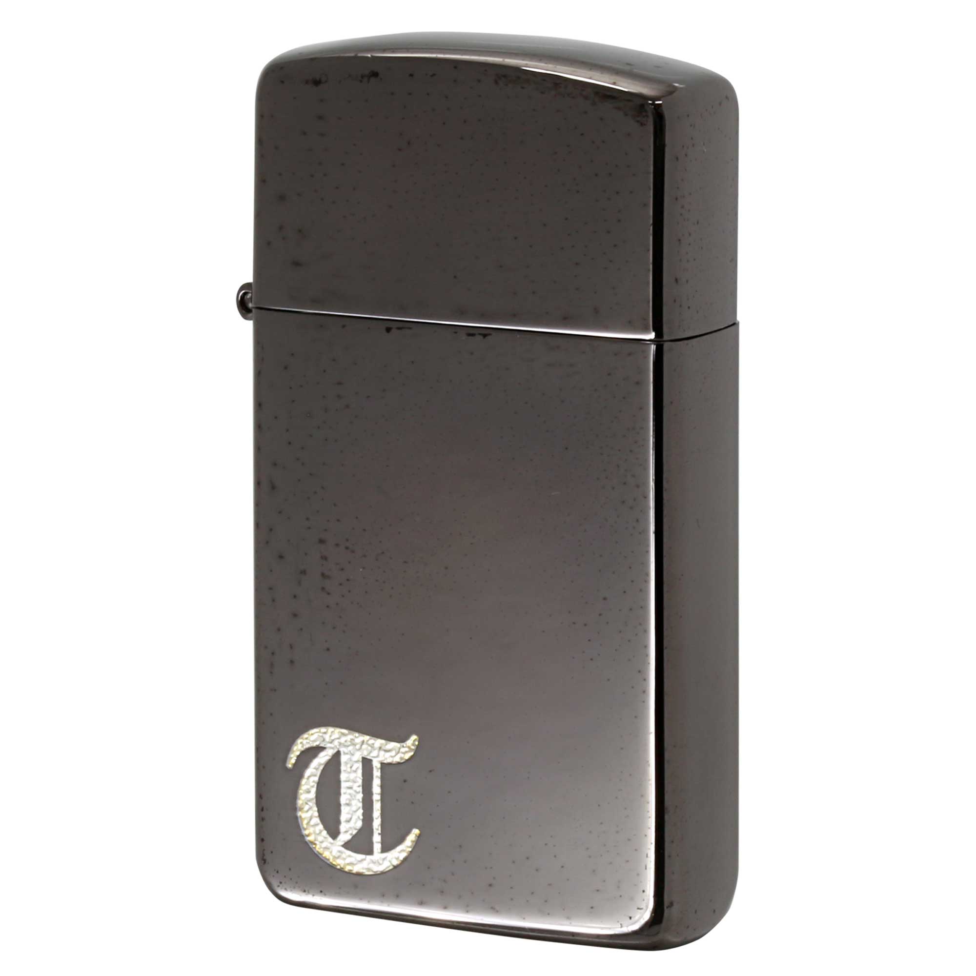 絶版/ヴィンテージ Zippo ジッポー 中古 2007年製造 イニシャル T スリム  [A]使用感少なく状態が良い