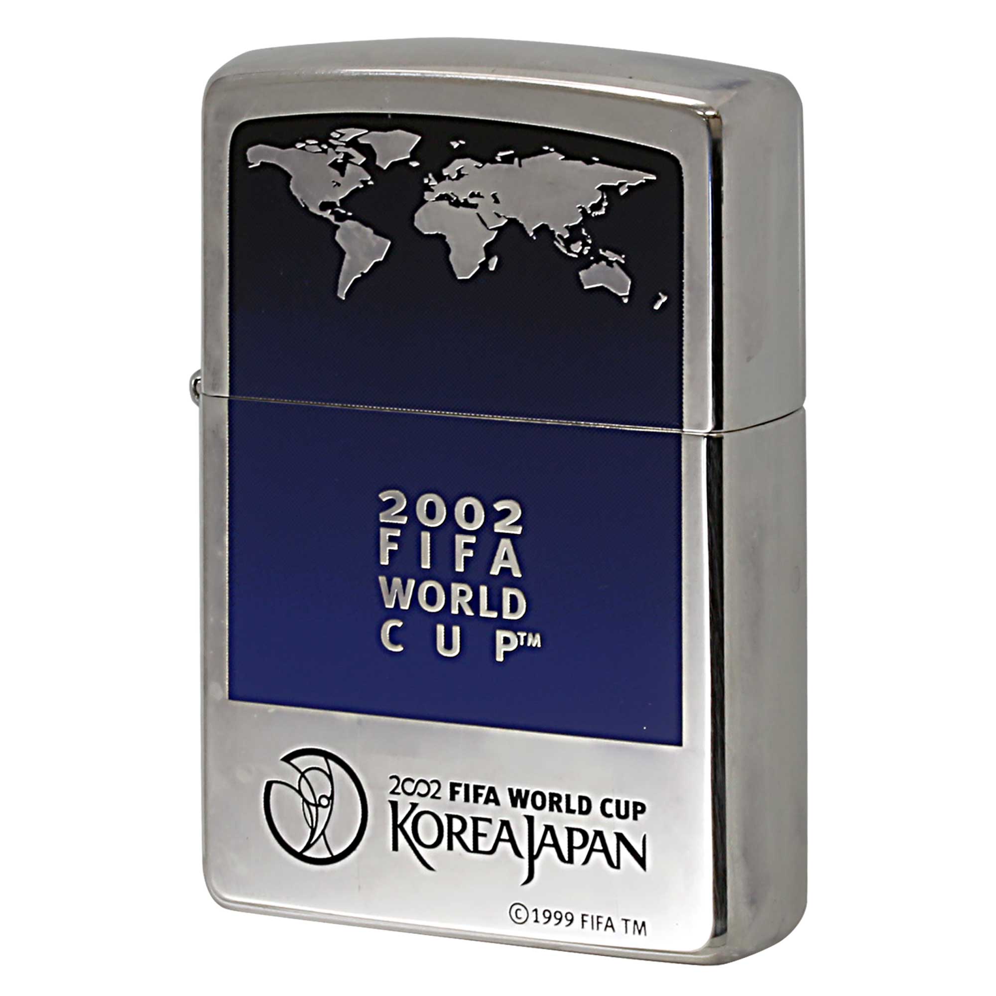 絶版/ヴィンテージ Zippo ジッポー 中古 2000年製造 2002 FIFA WORLDCUP KOREA JAPAN 日韓大会 ワールドカップ ブルー  [S]ほぼ新品同様
