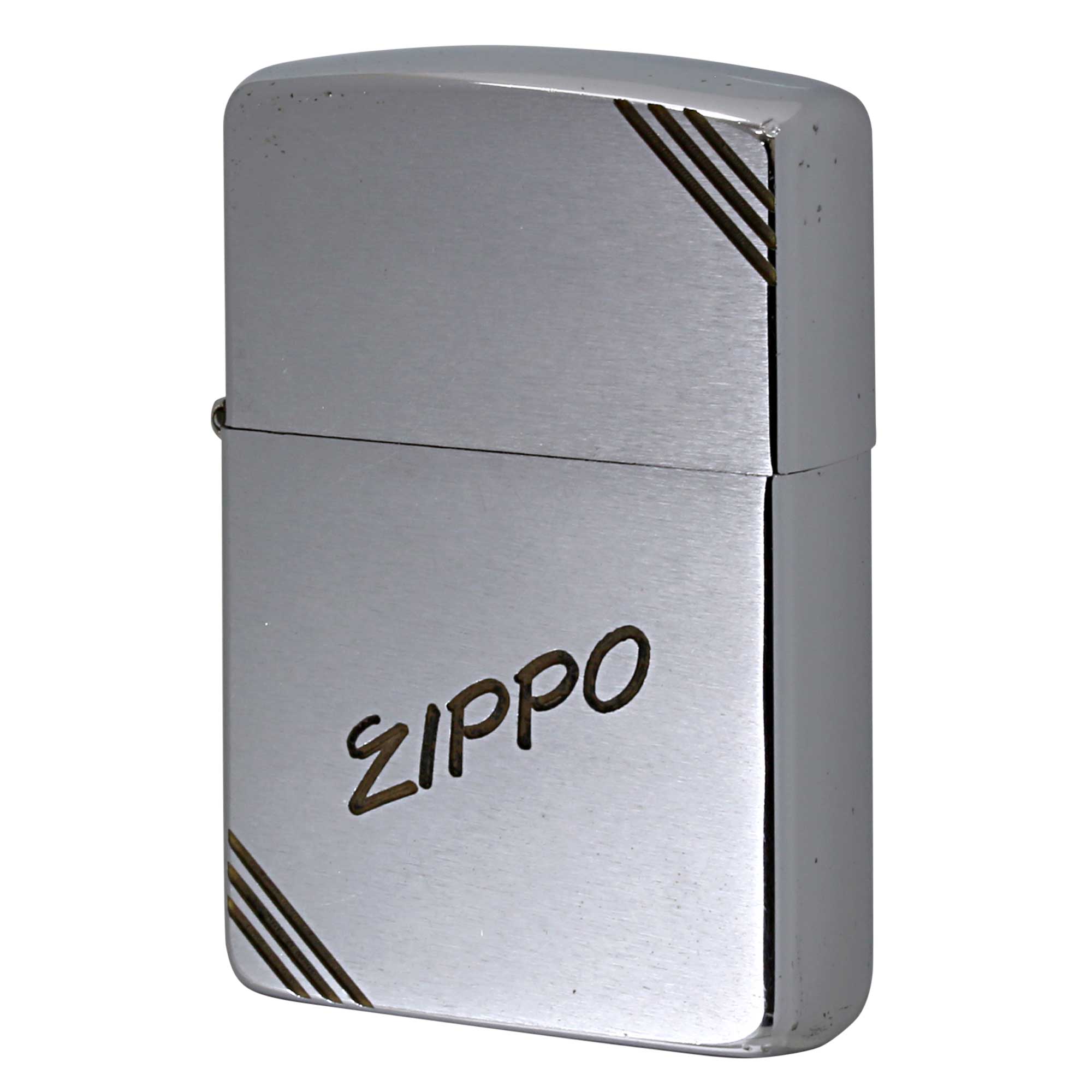 絶版/ヴィンテージ Zippo ジッポー 中古 1987年製造 ジッポロゴ ダイアゴナルライン  [C]使用感あり傷汚れあり