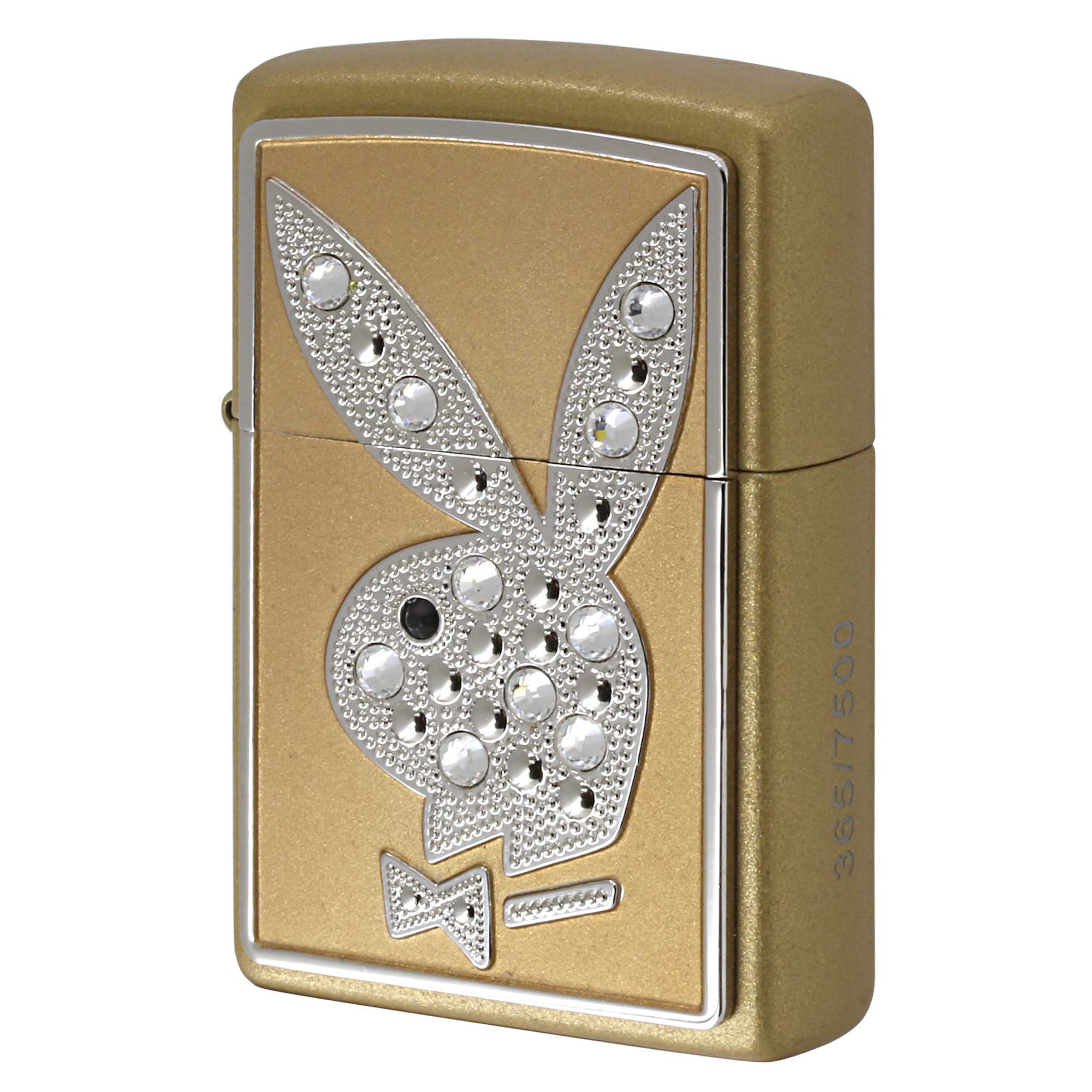 絶版/ヴィンテージ Zippo ジッポー 中古 2005年製造 限定7,500個 PLAYBOY プレイボーイ スワロスキー 21153 No.365  [S]ほぼ新品同様