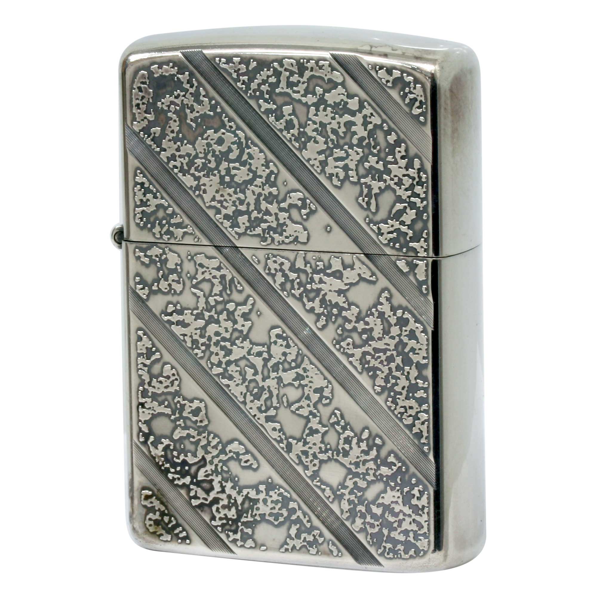 絶版/ヴィンテージ Zippo ジッポー 中古 1989年製造 DIAGONAL LINE Etching  [C]使用感あり傷汚れあり