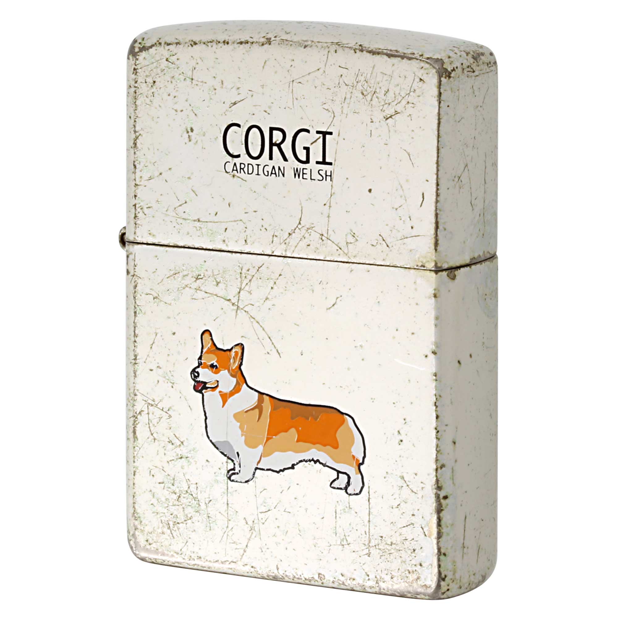 絶版/ヴィンテージ Zippo ジッポー 中古 2000年製造 コーギー CORGI CARDIGAN WELSH  [C]使用感あり傷汚れあり