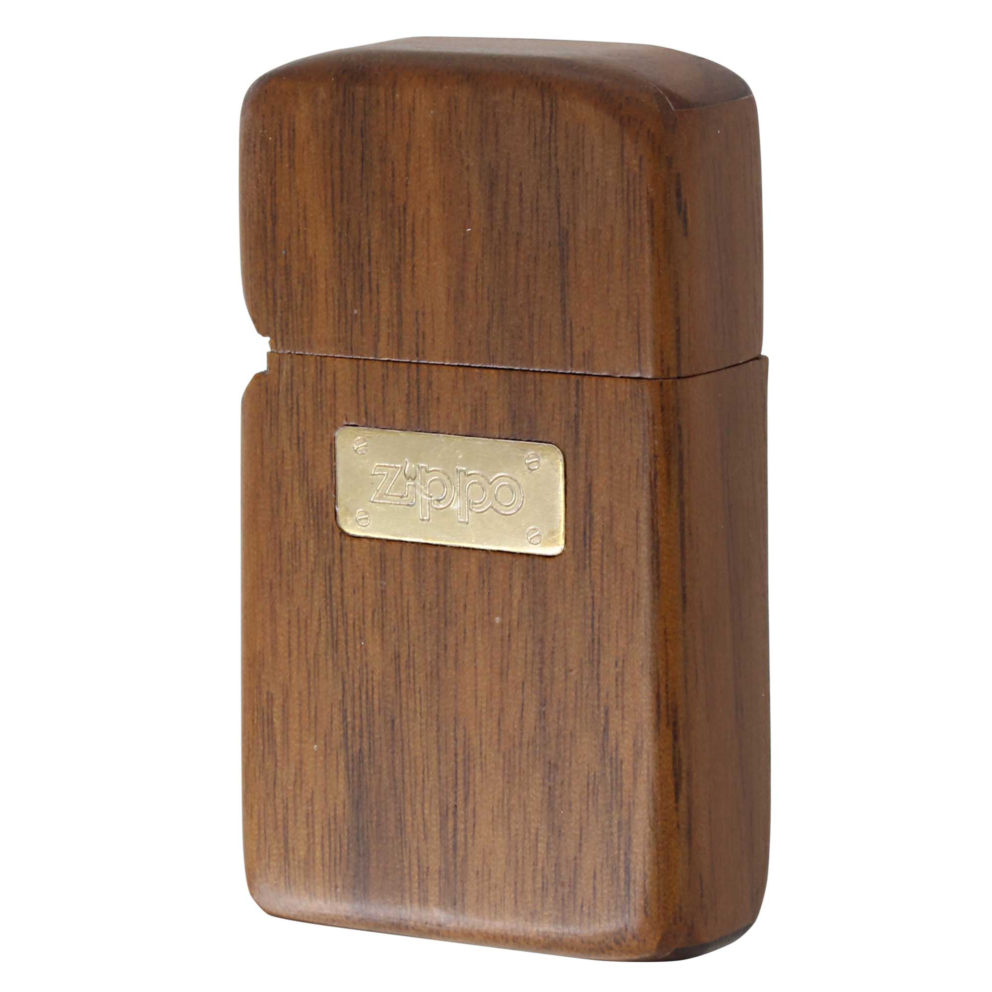 絶版/ヴィンテージ Zippo ジッポー 中古 2000年製造 木巻きスリム Zippoロゴプレート No.1610WN  [S]ほぼ新品同様