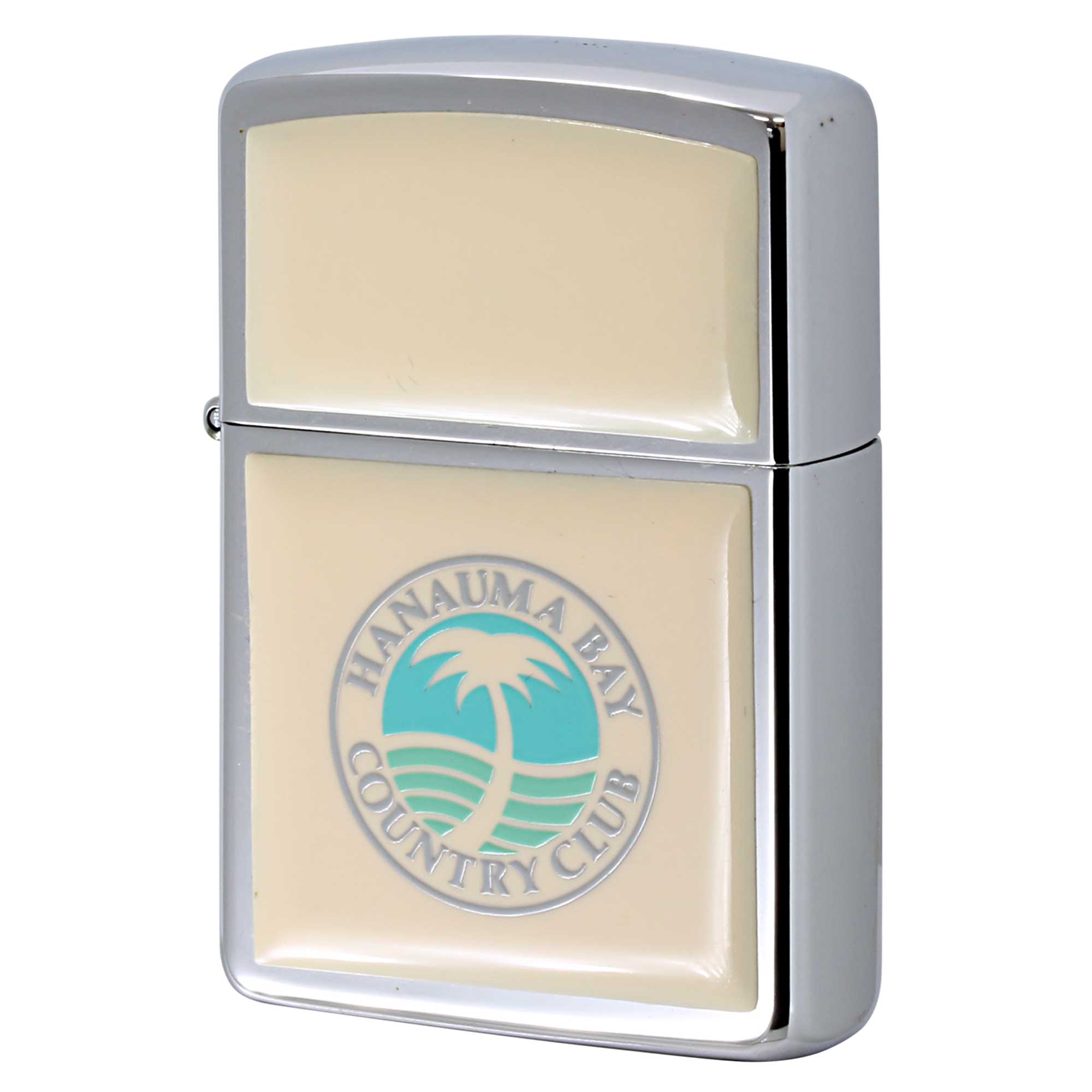絶版/ヴィンテージ Zippo ジッポー 中古 1989年製造 スリム スクリムショー ハワイ HANAUMA BAY COUNTRY CLUB  [S]ほぼ新品同様