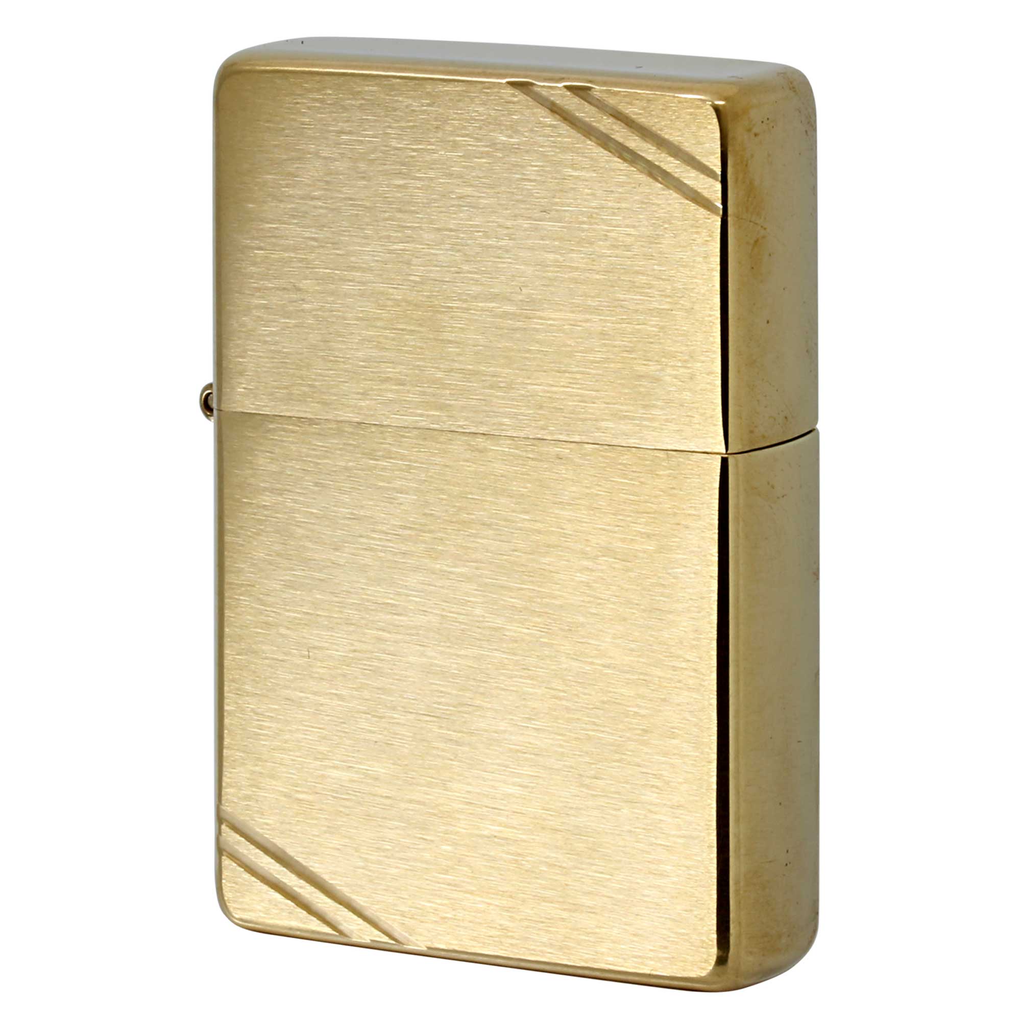 絶版/ヴィンテージ Zippo ジッポー 中古 2014年製造 1937レプリカ フラットトップ 真鍮 ソリッドブラス ダイヤゴナルラン No.240  [N]未使用・新品