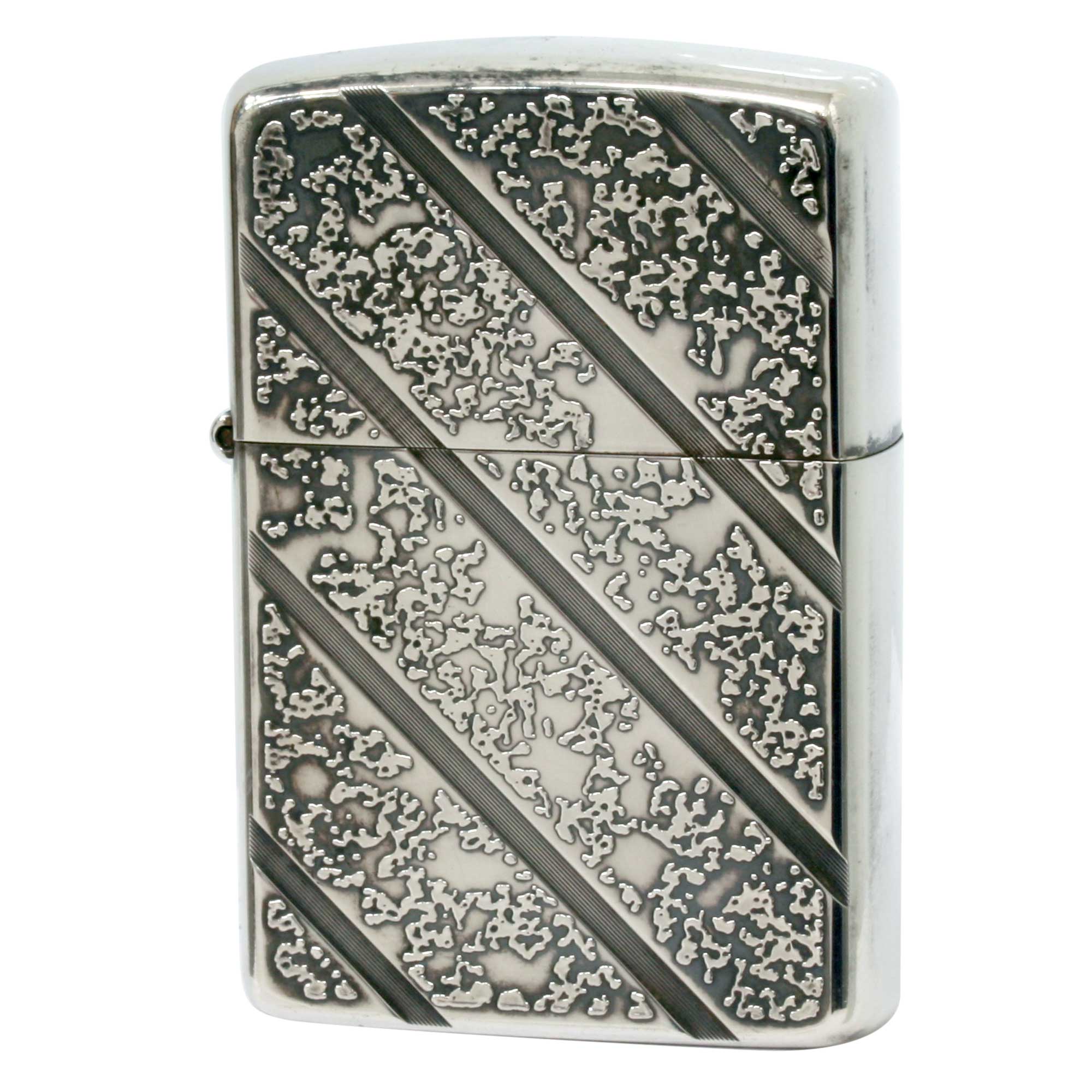 絶版/ヴィンテージ Zippo ジッポー 中古 1989年製造 DIAGONAL LINE Etching  [C]使用感あり傷汚れあり
