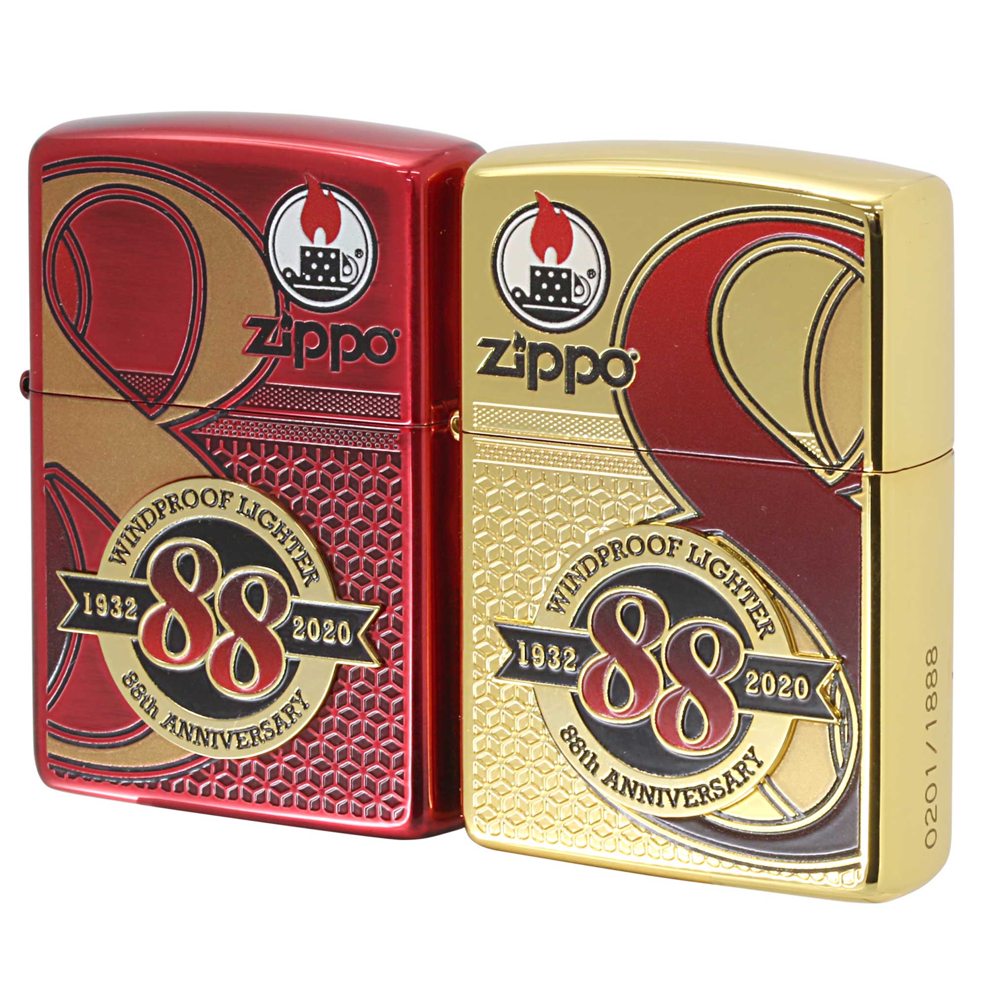 絶版/ヴィンテージ Zippo ジッポー 中古 2019年製造 限定1,888セット ZIPPO社創業88周年記念 アジア限定モデル No.0201 ZA-2-147C  [N]未使用・新品
