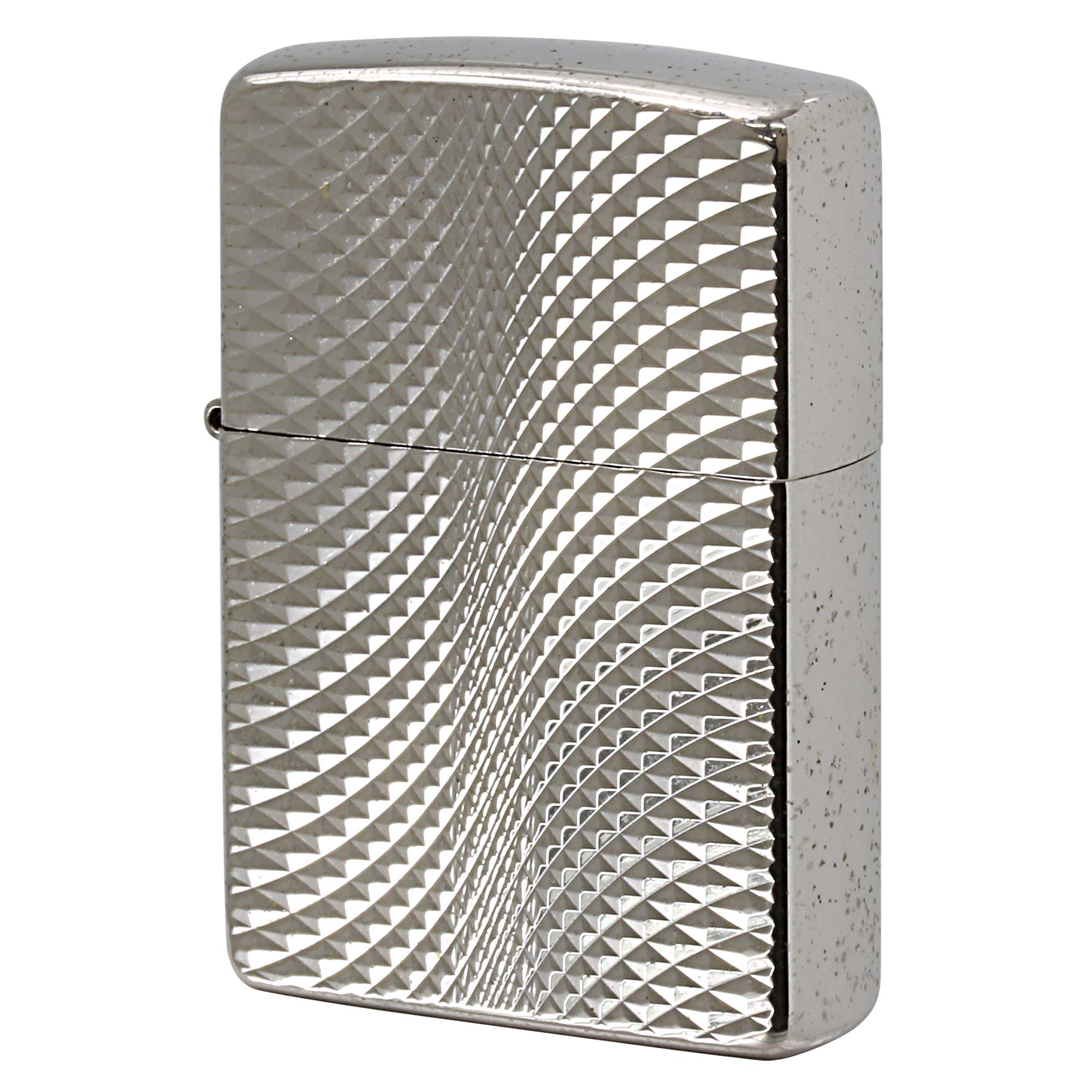 絶版/ヴィンテージ Zippo ジッポー 中古 2012年製造 ダイヤモンドカット 2EP-2D C A プラチナコーティング  [B]使用感ありやや傷汚れあり