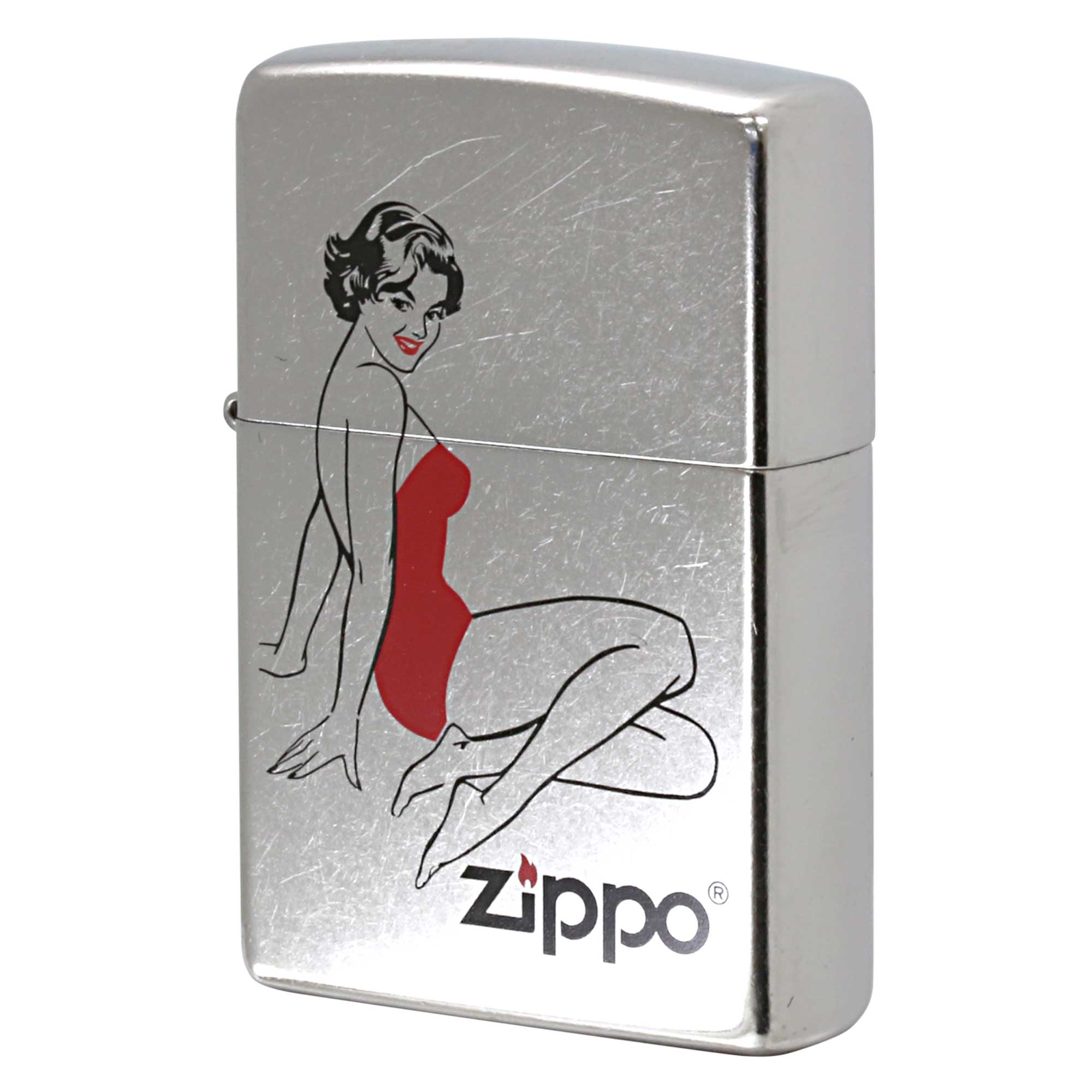 絶版/ヴィンテージ Zippo ジッポー 中古 2013年製造 セクシー レディー 207 Street Chrome 28564  [N]未使用・新品