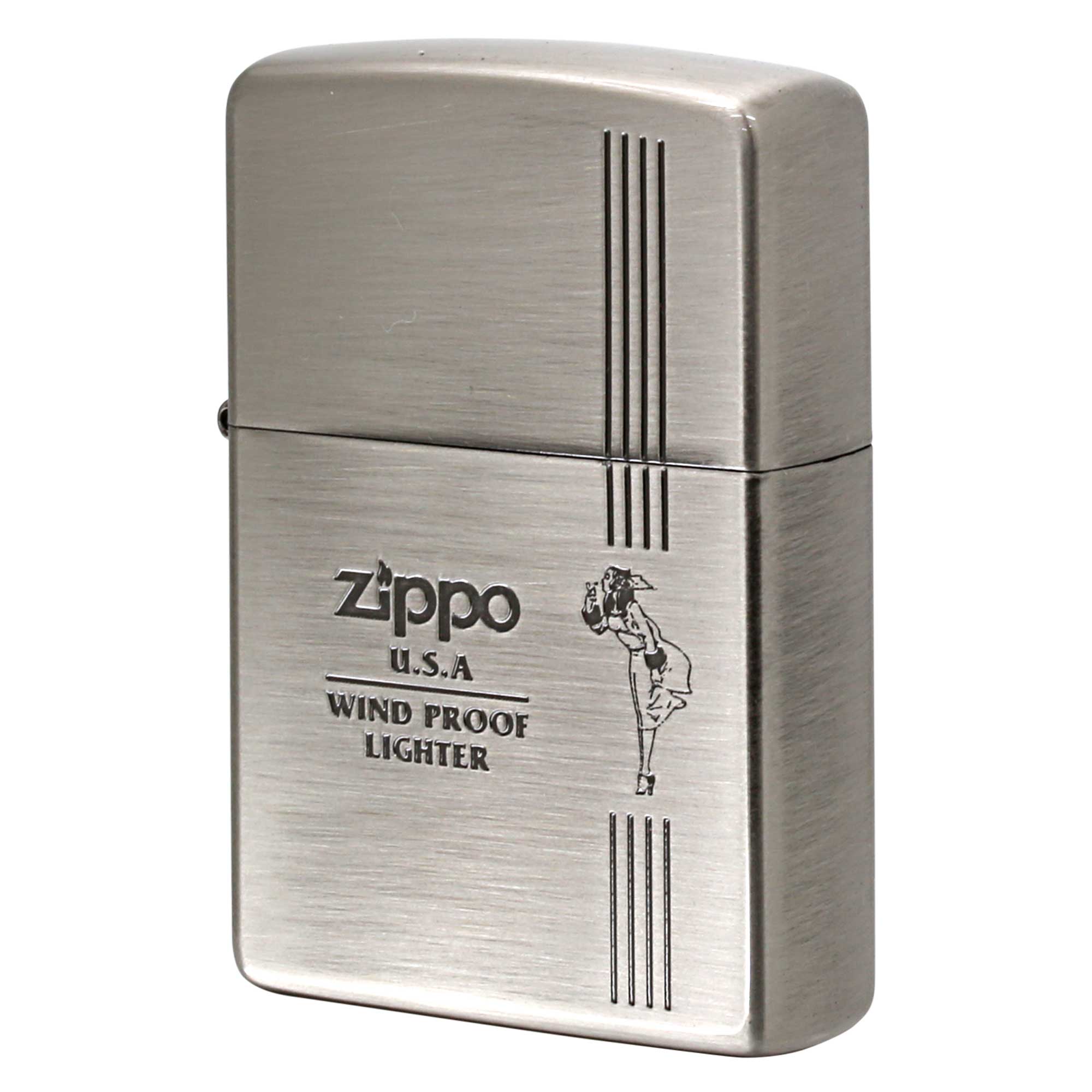 絶版/ヴィンテージ Zippo ジッポー 中古 2010年製造 CLASSIC WINDY GIRL ウインディ ガール  [S]ほぼ新品同様