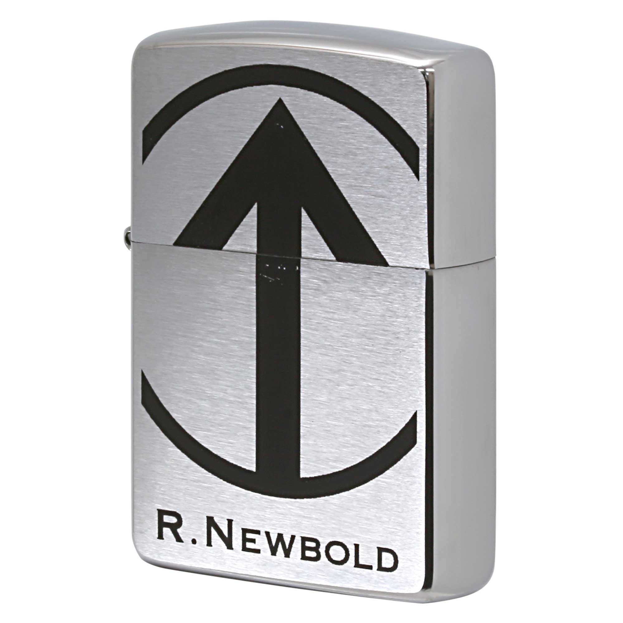 絶版/ヴィンテージ Zippo ジッポー 中古 1998年製造 ZIPPO R.Newbold アールニューボールド 矢印  [S]ほぼ新品同様